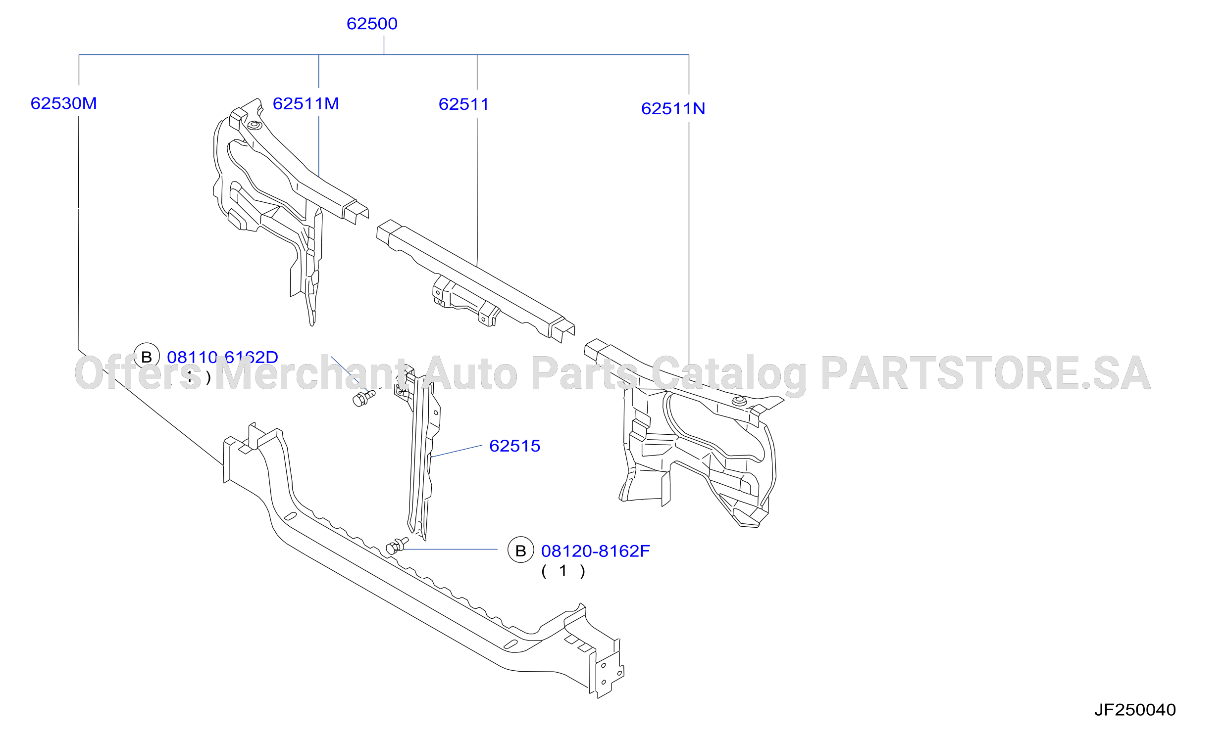 Front Apron Radiator Core Support