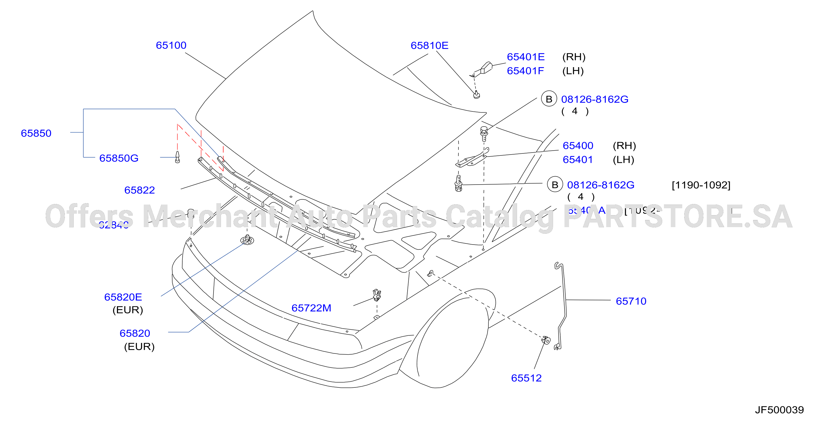 Hood Panel Hinge Fitting