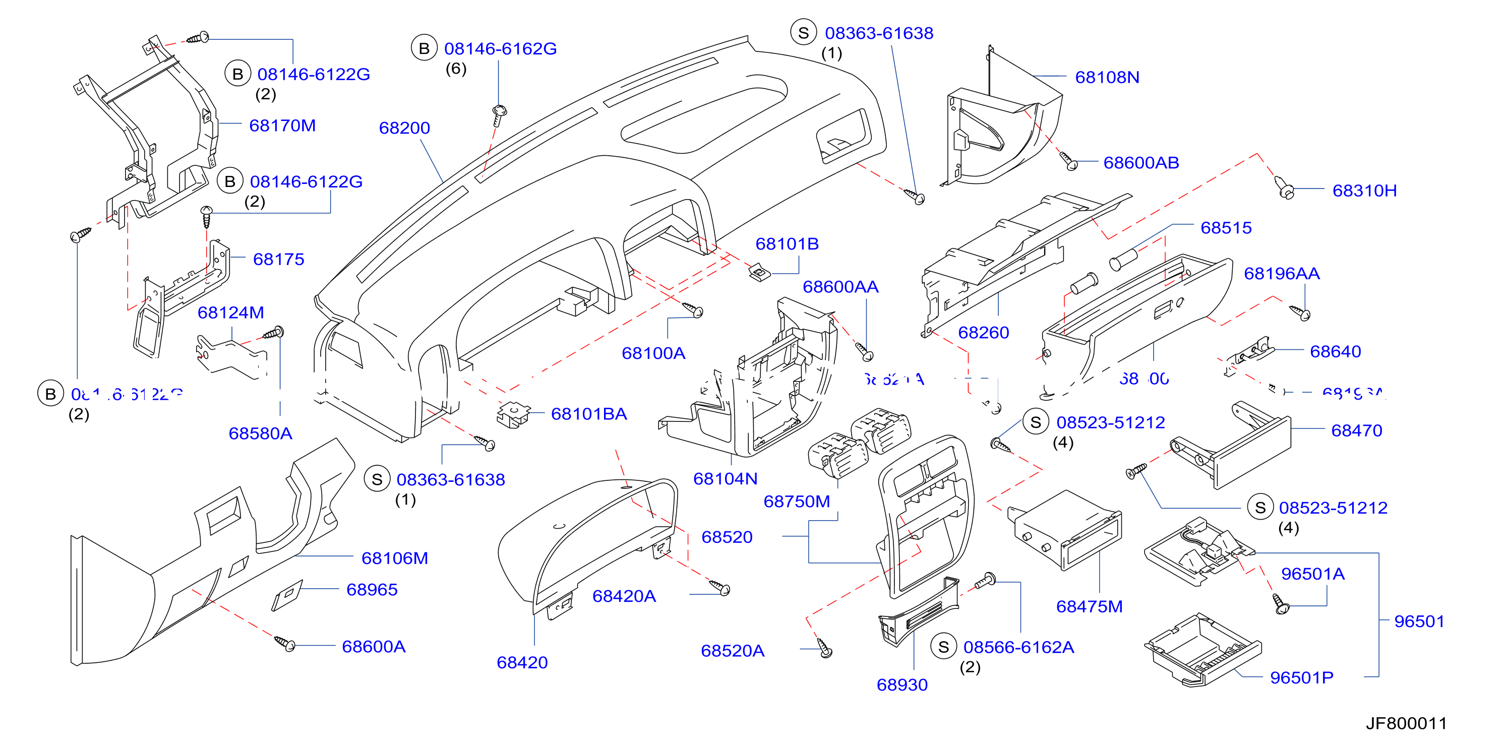 Instrument Panel Pad Cluster Lid