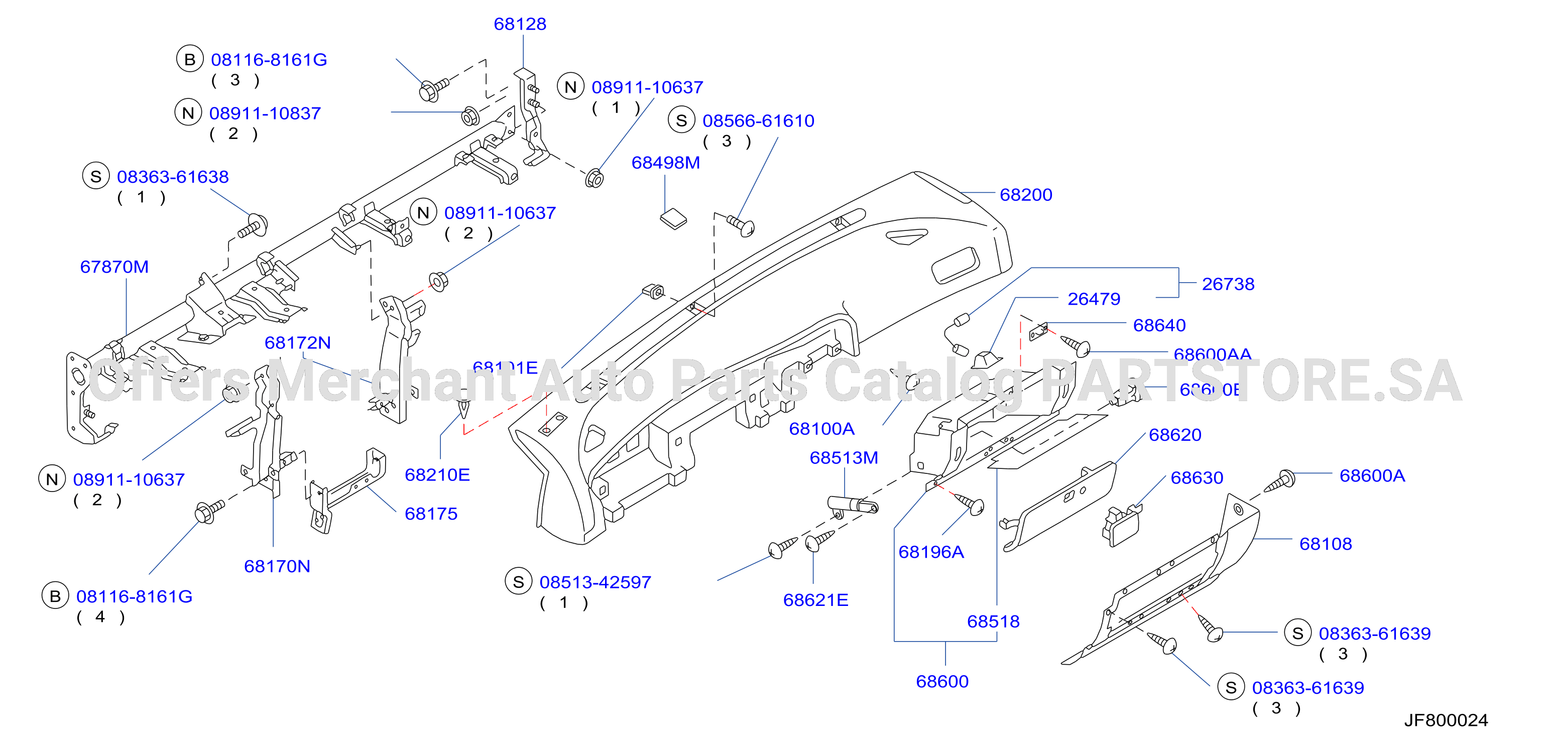 Instrument Panel Pad Cluster Lid In Side