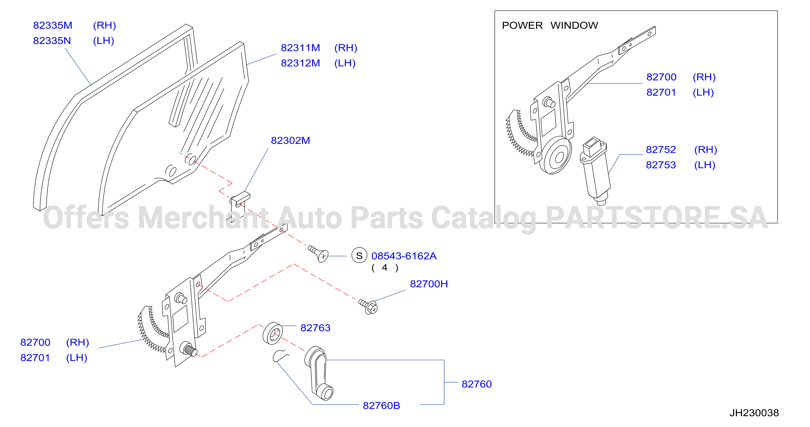 Rear Door Window Regulator