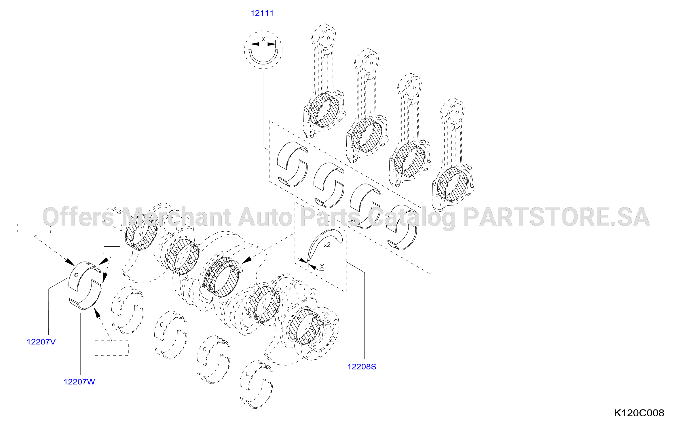 Piston Crankshaft Flywheel