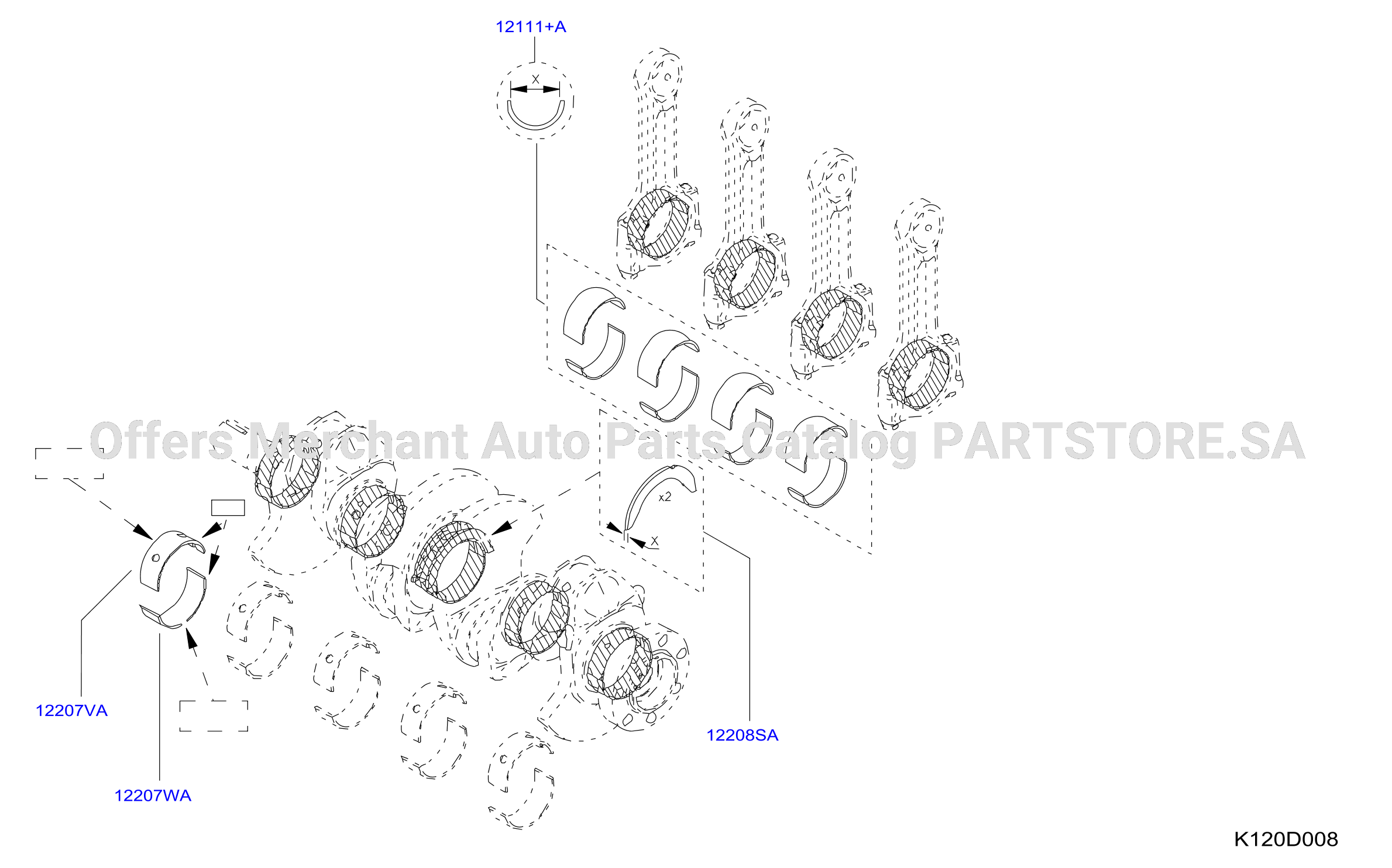 Piston Crankshaft Flywheel