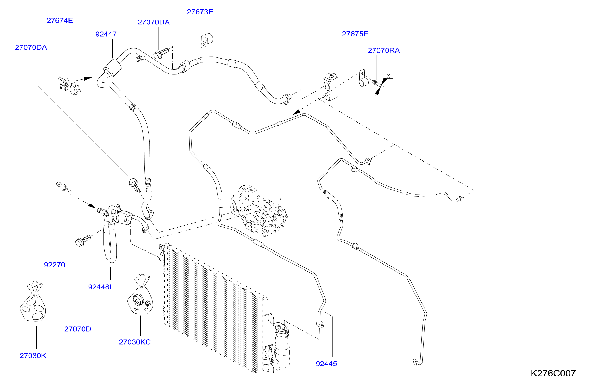 Condenser Liquid Tank Piping Cooler Pipe