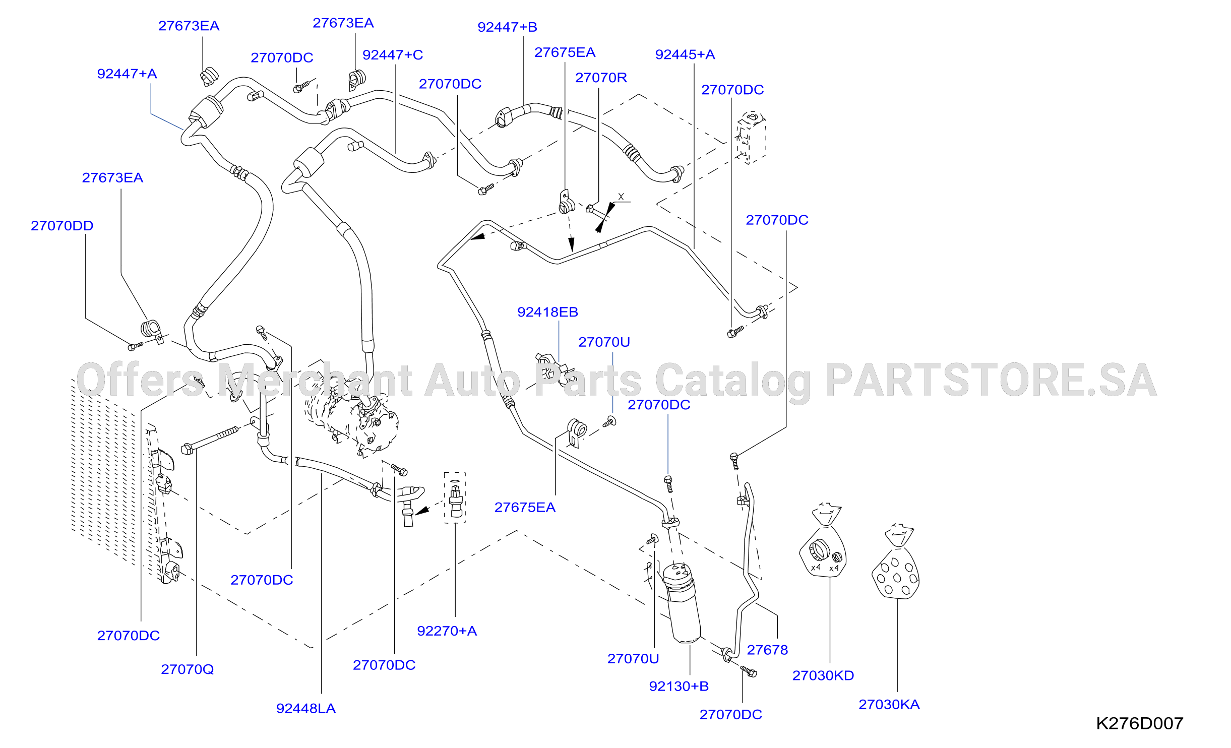 Condenser Liquid Tank Piping Cooler Pipe