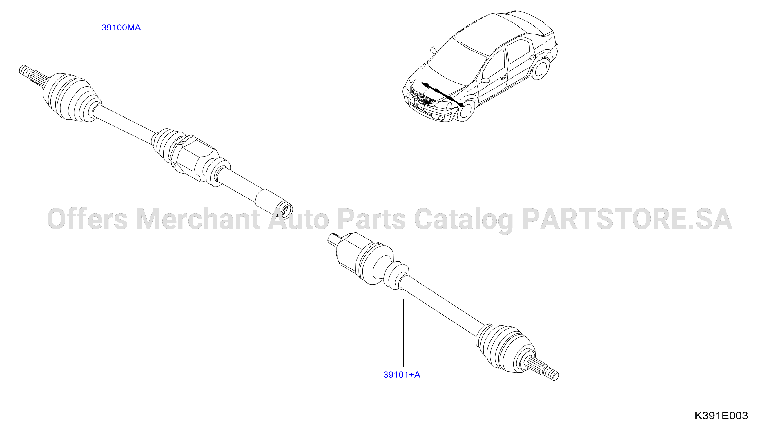 Front Drive Shaft Atf4
