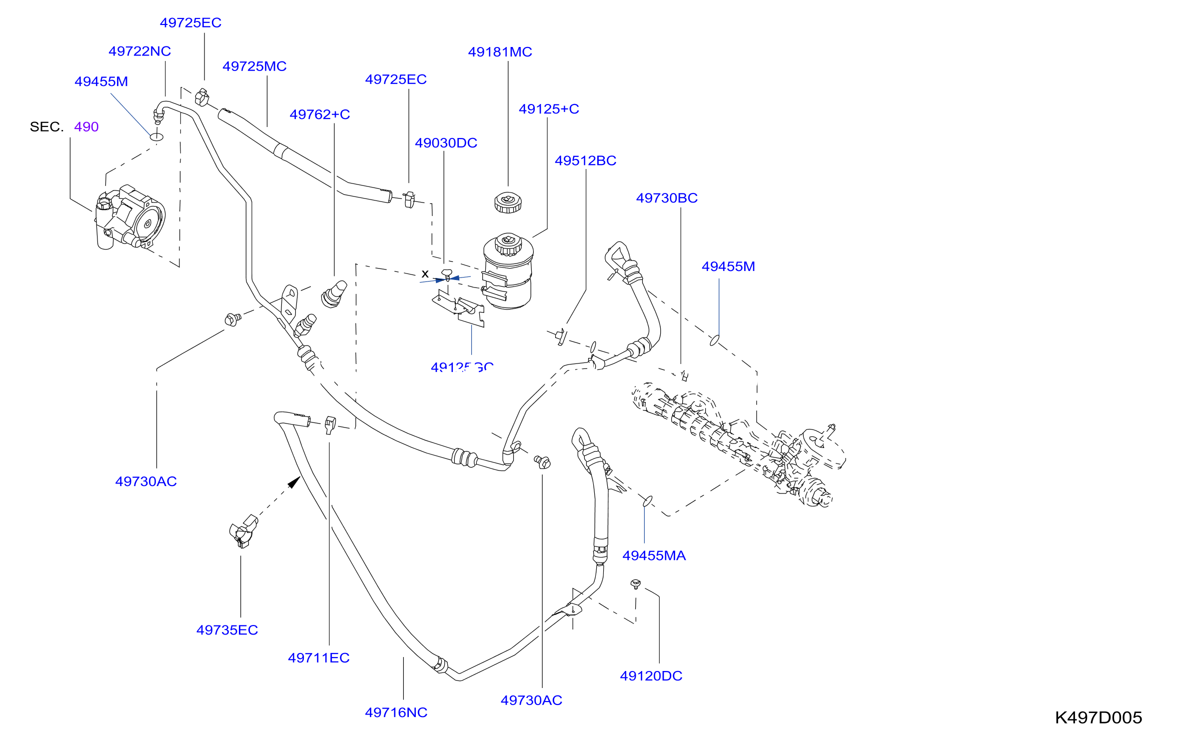 Power Steering Piping Air Conpower Steering