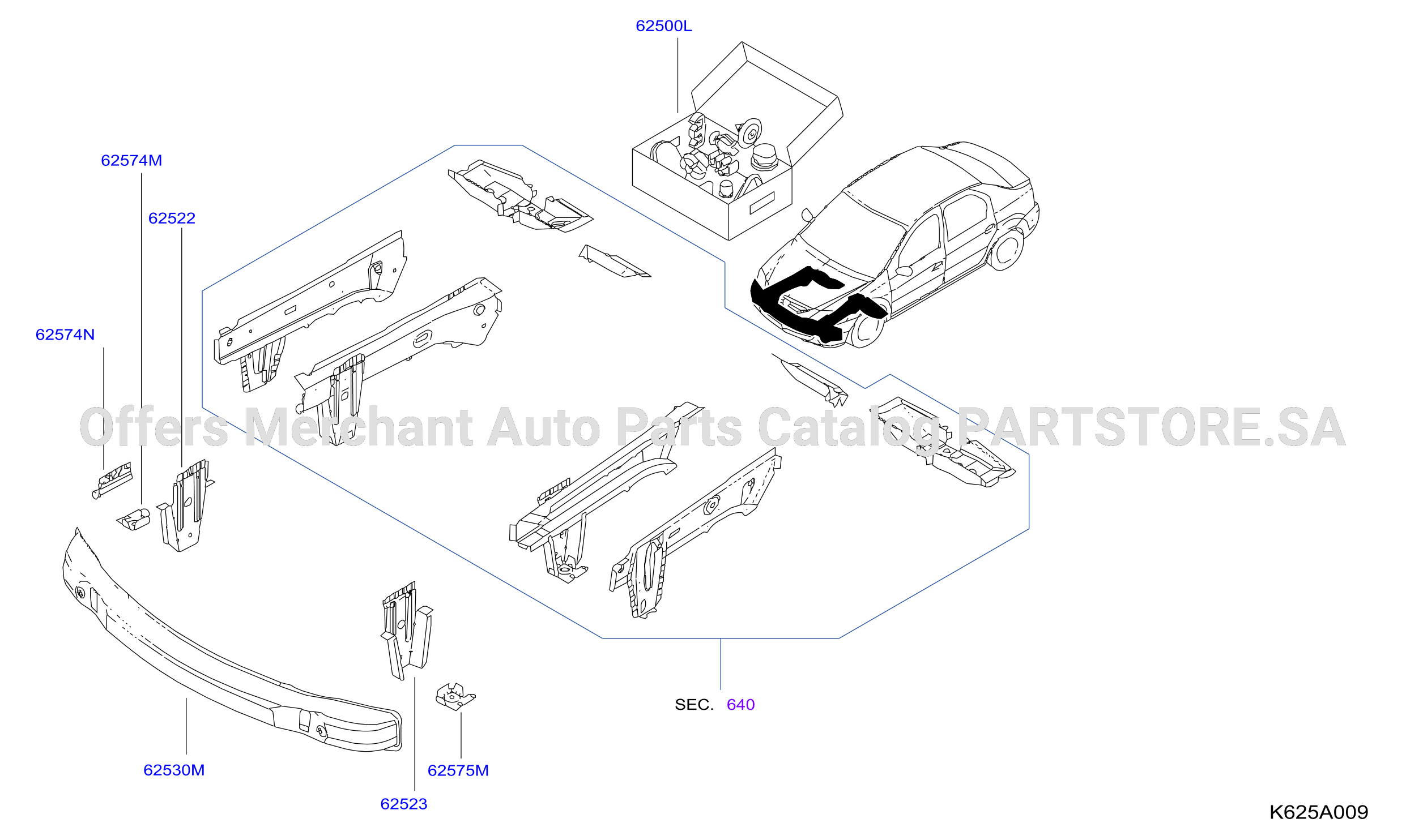 Front Apron Radiator Core Support