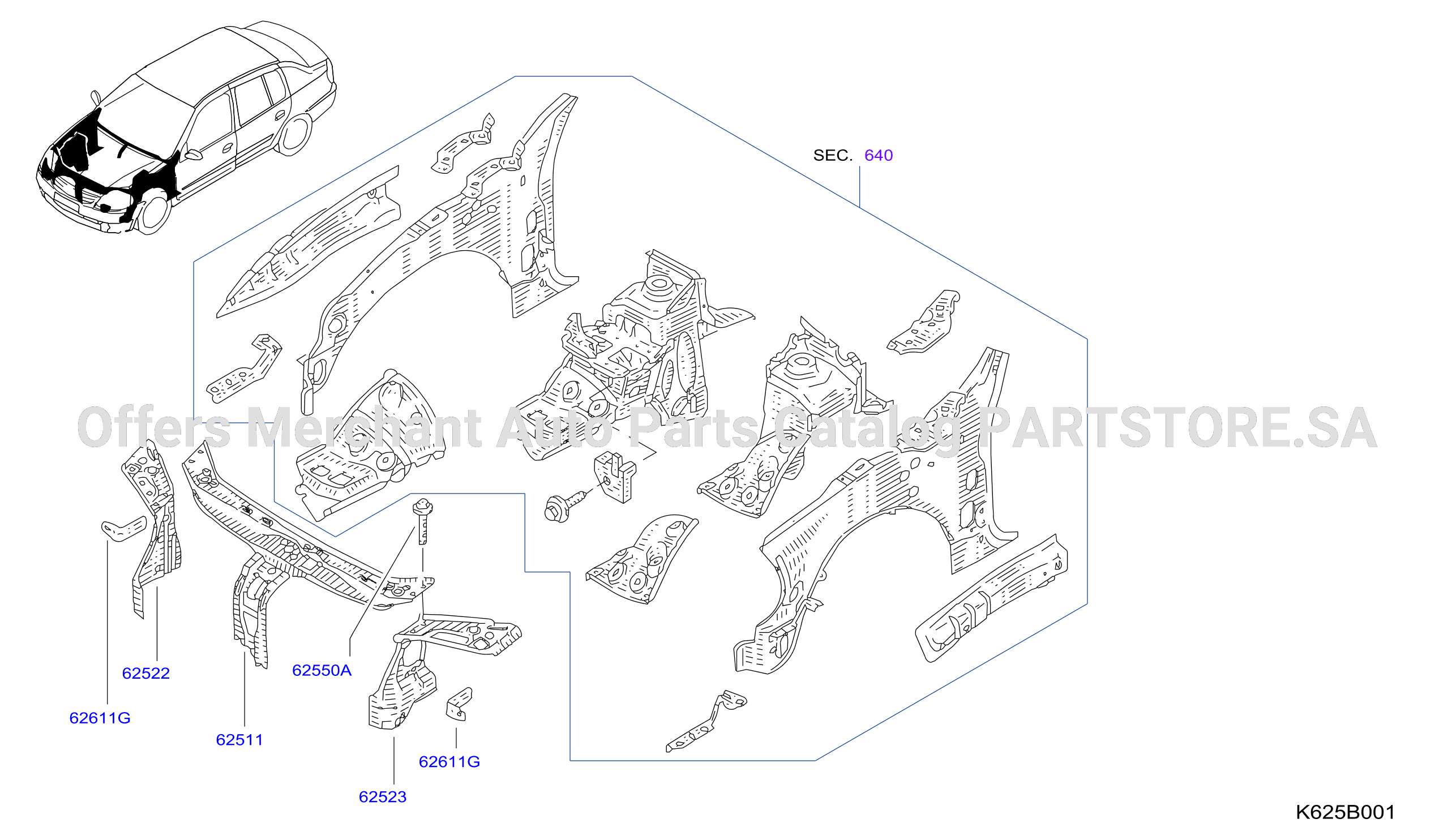 Front Apron Radiator Core Support