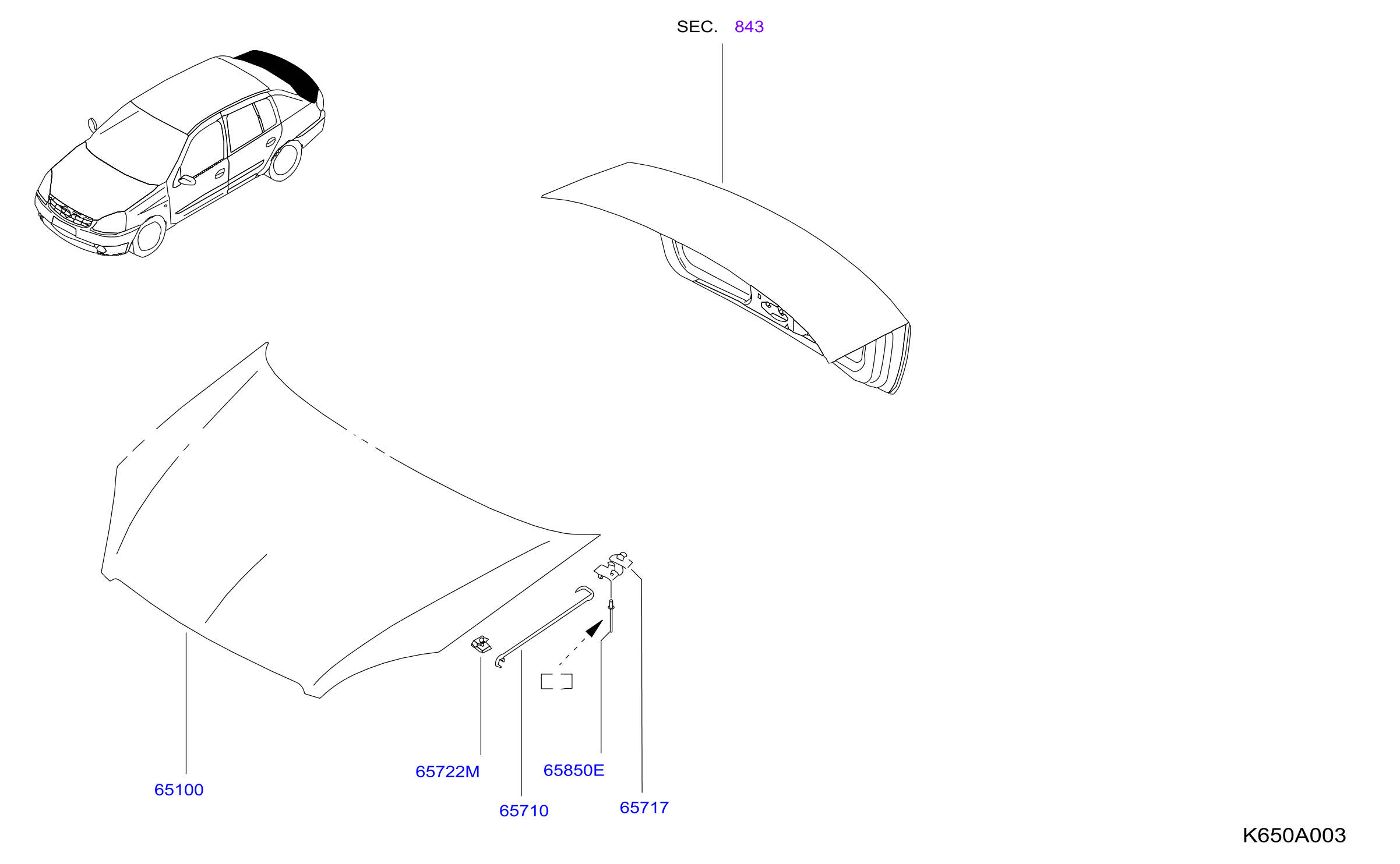 Hood Panel Hinge Fitting