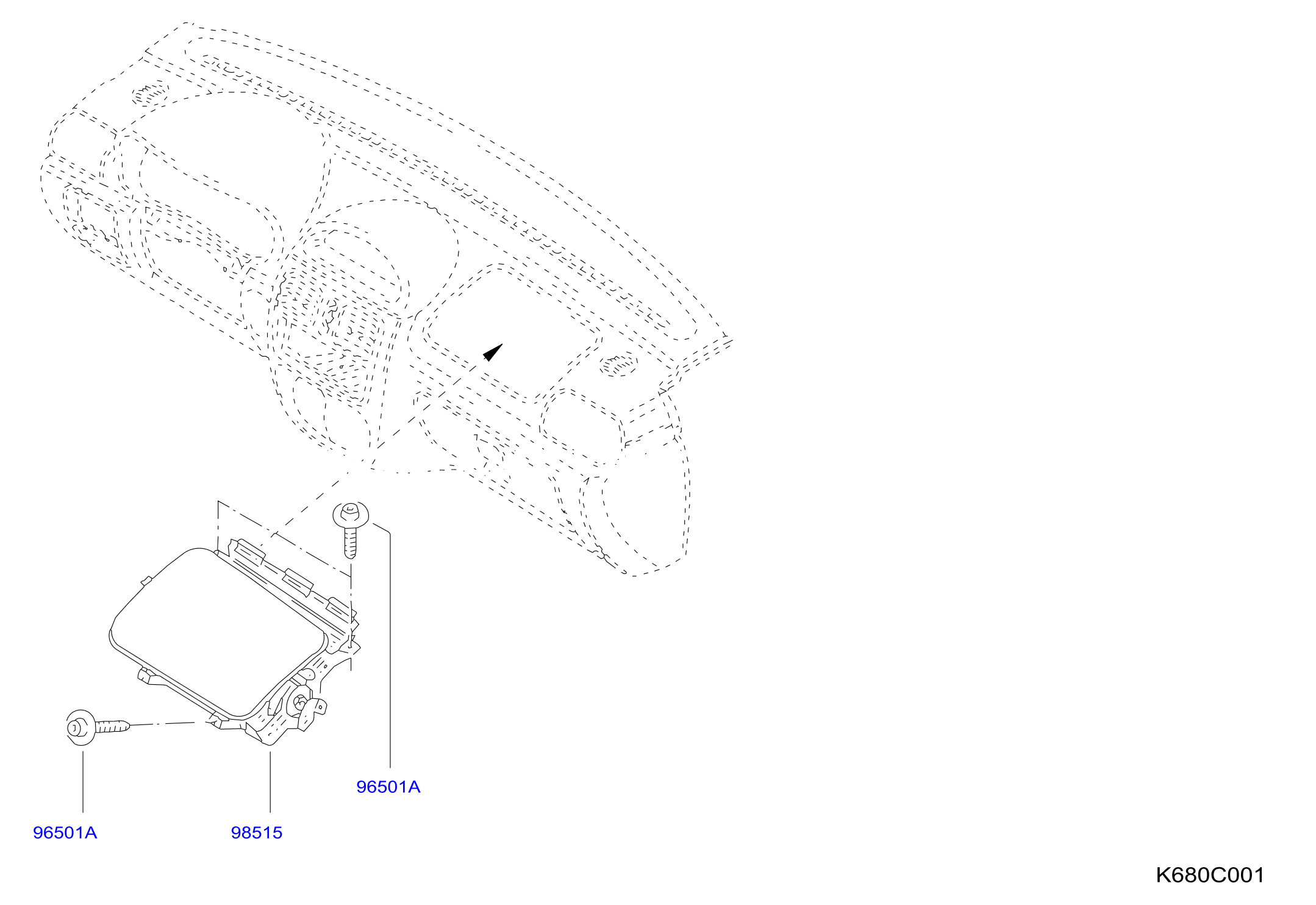 Instrument Panel Pad Cluster Lid