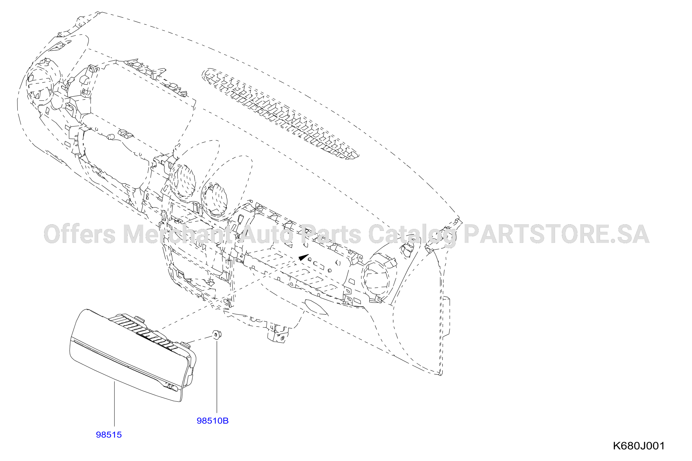 Instrument Panel Pad Cluster Lid