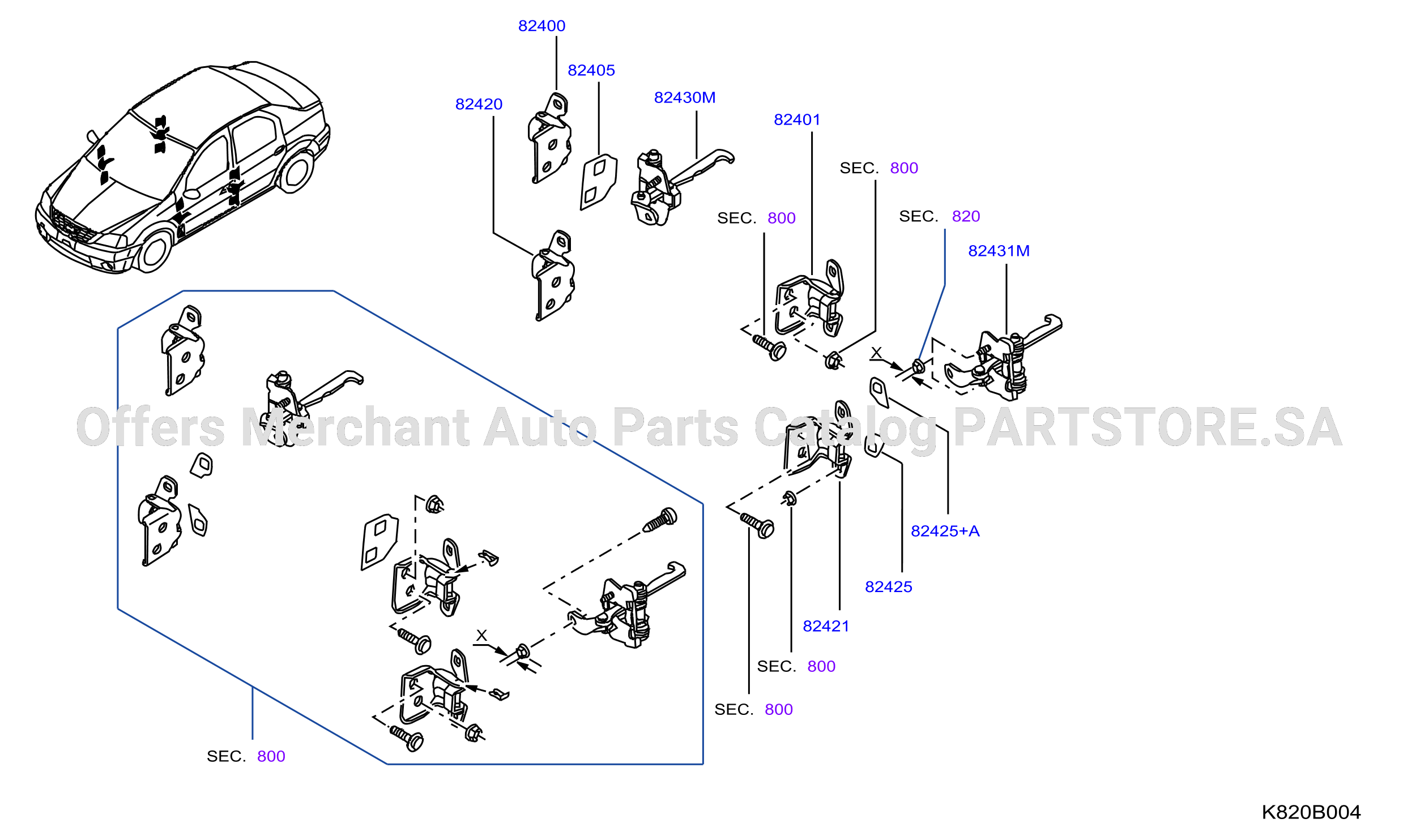 Rear Door Panel Fitting Door Hinge