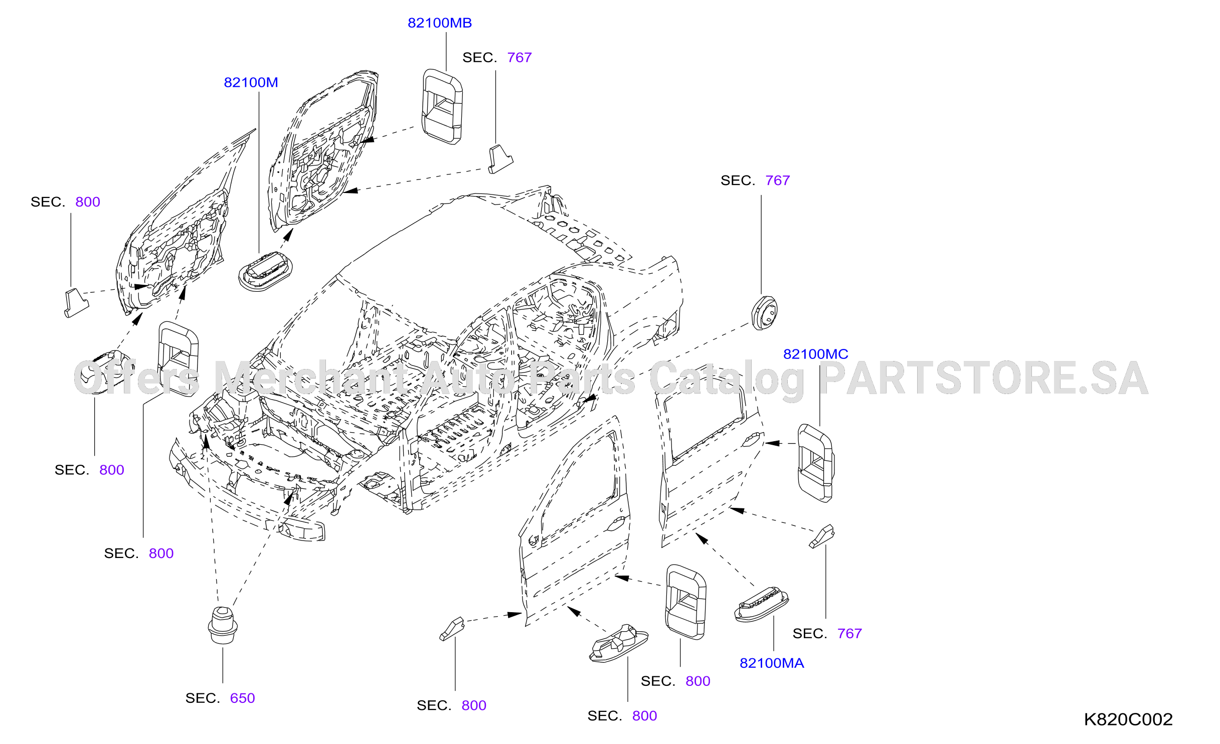 Rear Door Panel Fitting Door Plug