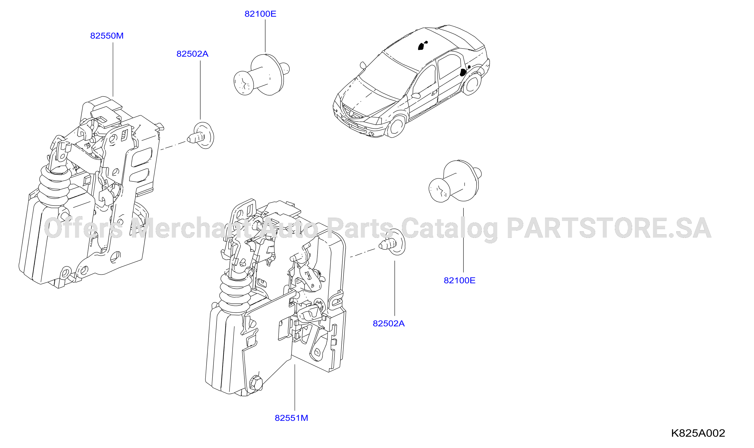 Rear Door Lock Handle Actuator