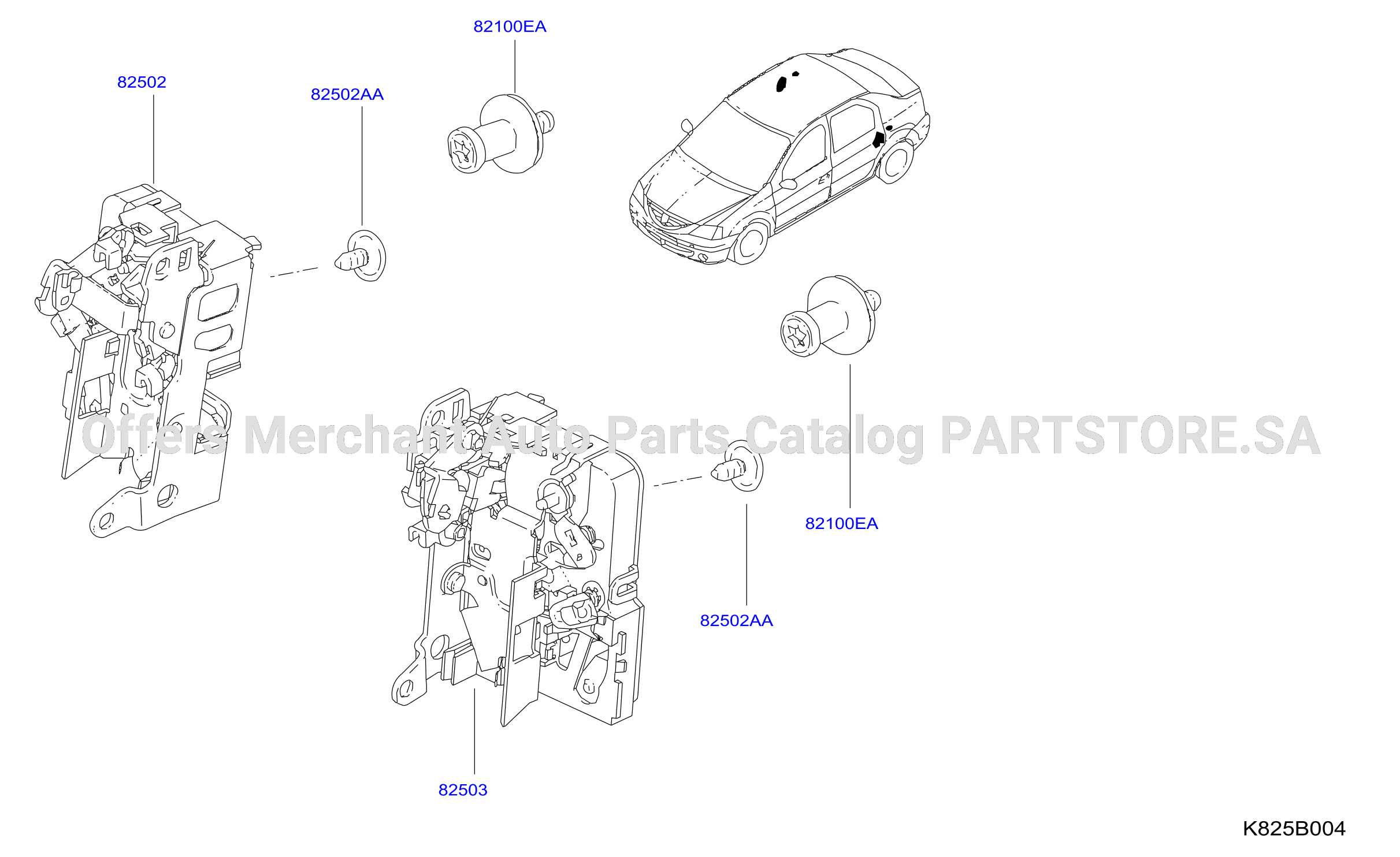 Rear Door Lock Handle Door Lock