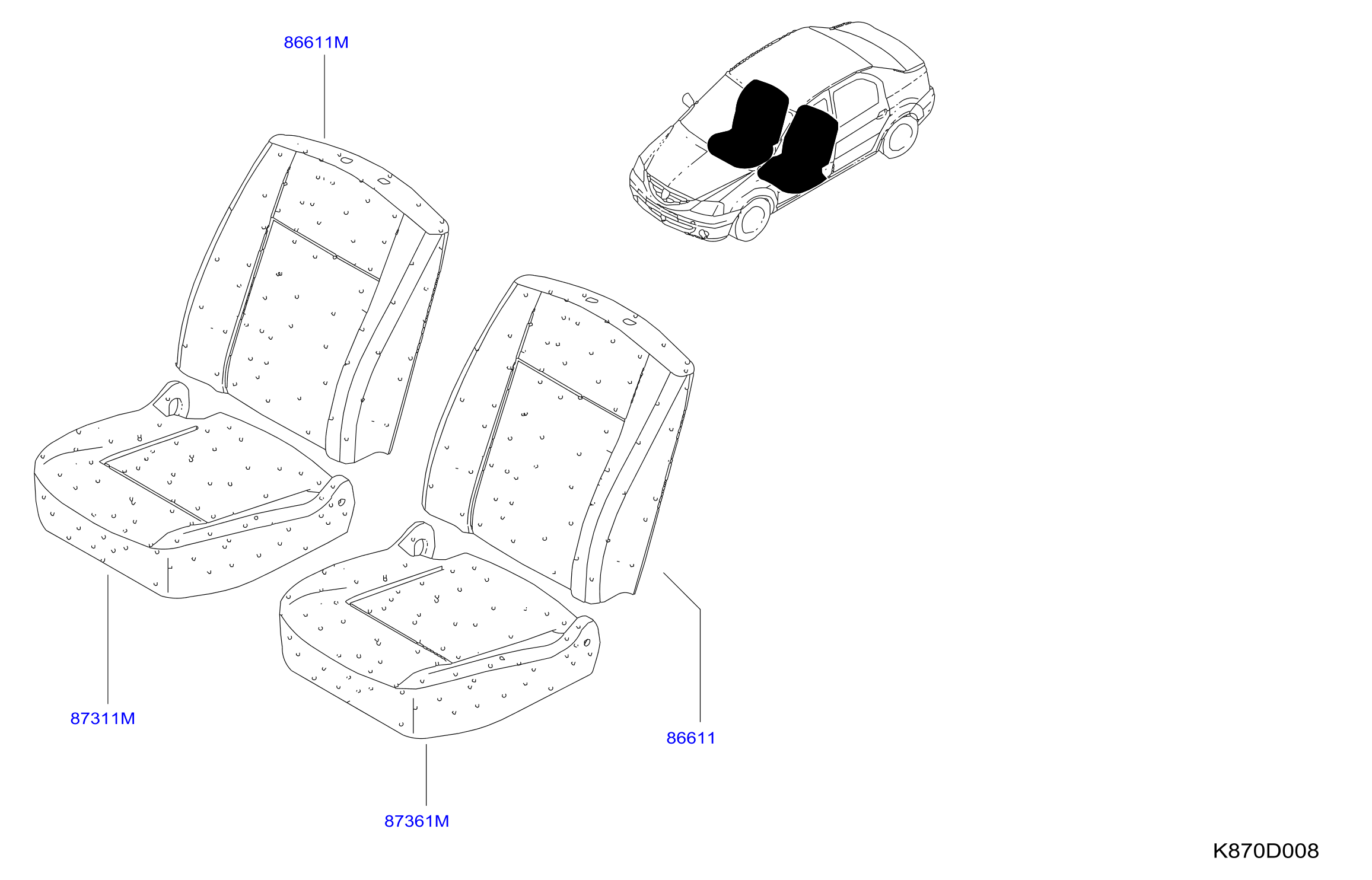 Front Seat Seat Pad
