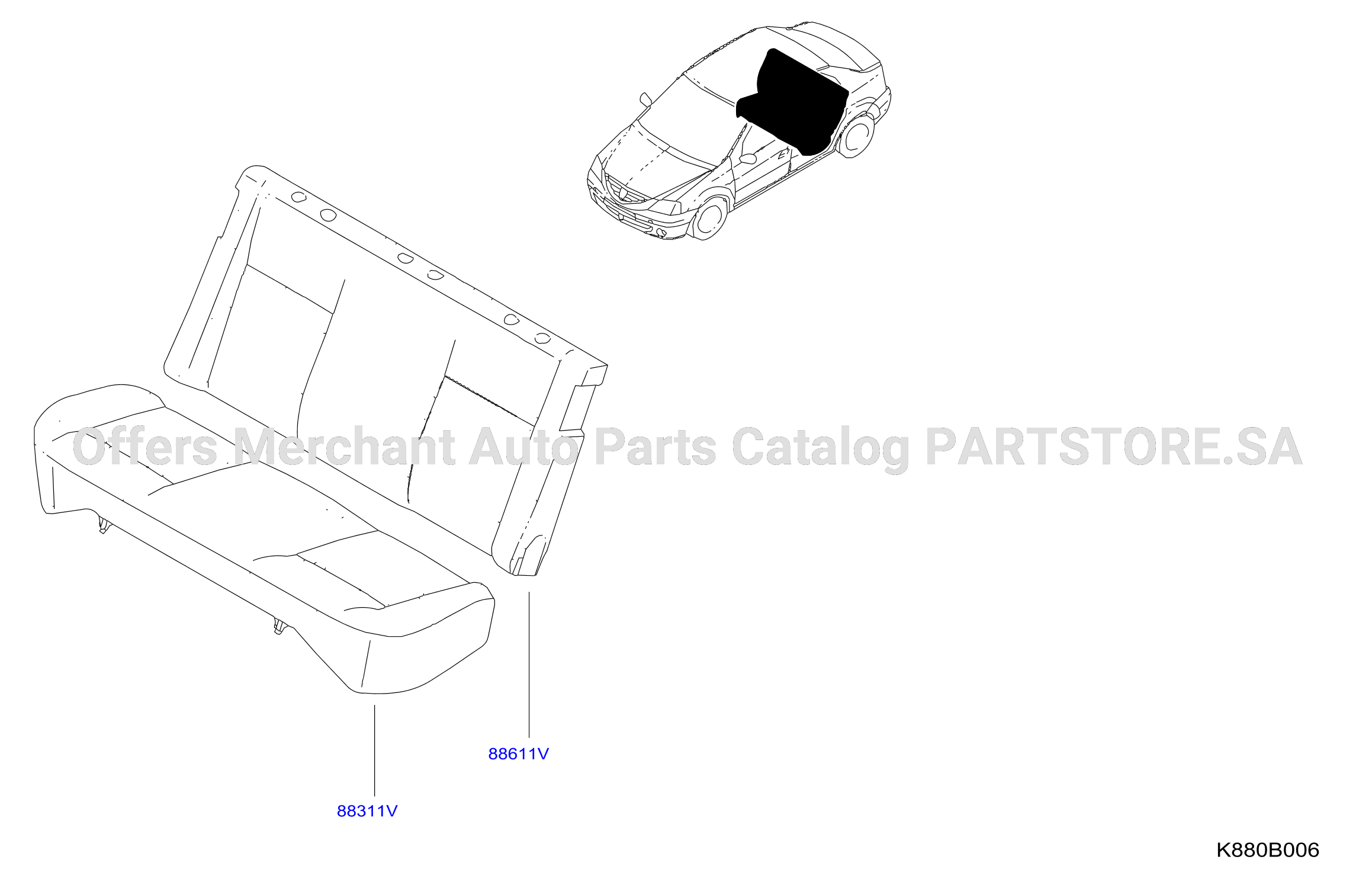 Rear Seat Seat Pad