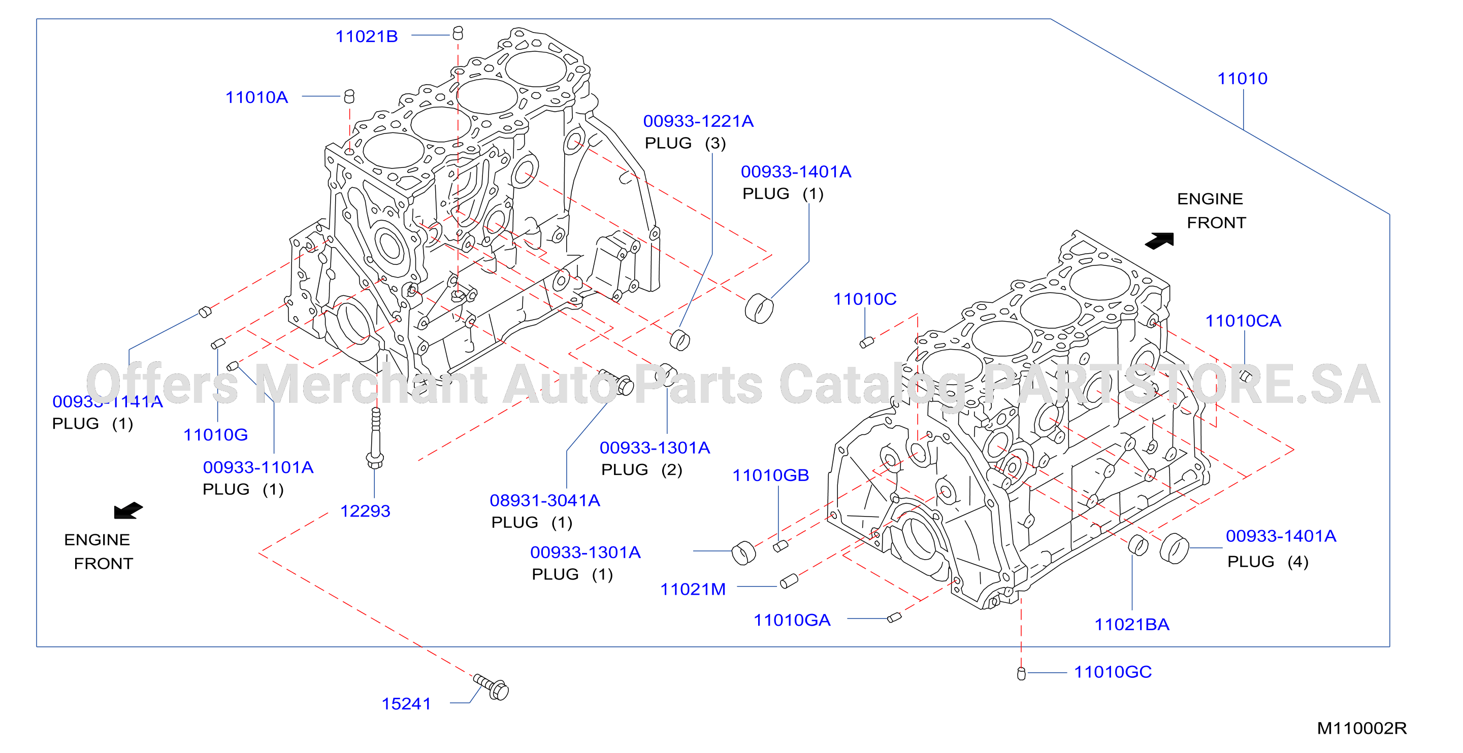Cylinder Block Oil Pan Component Parts