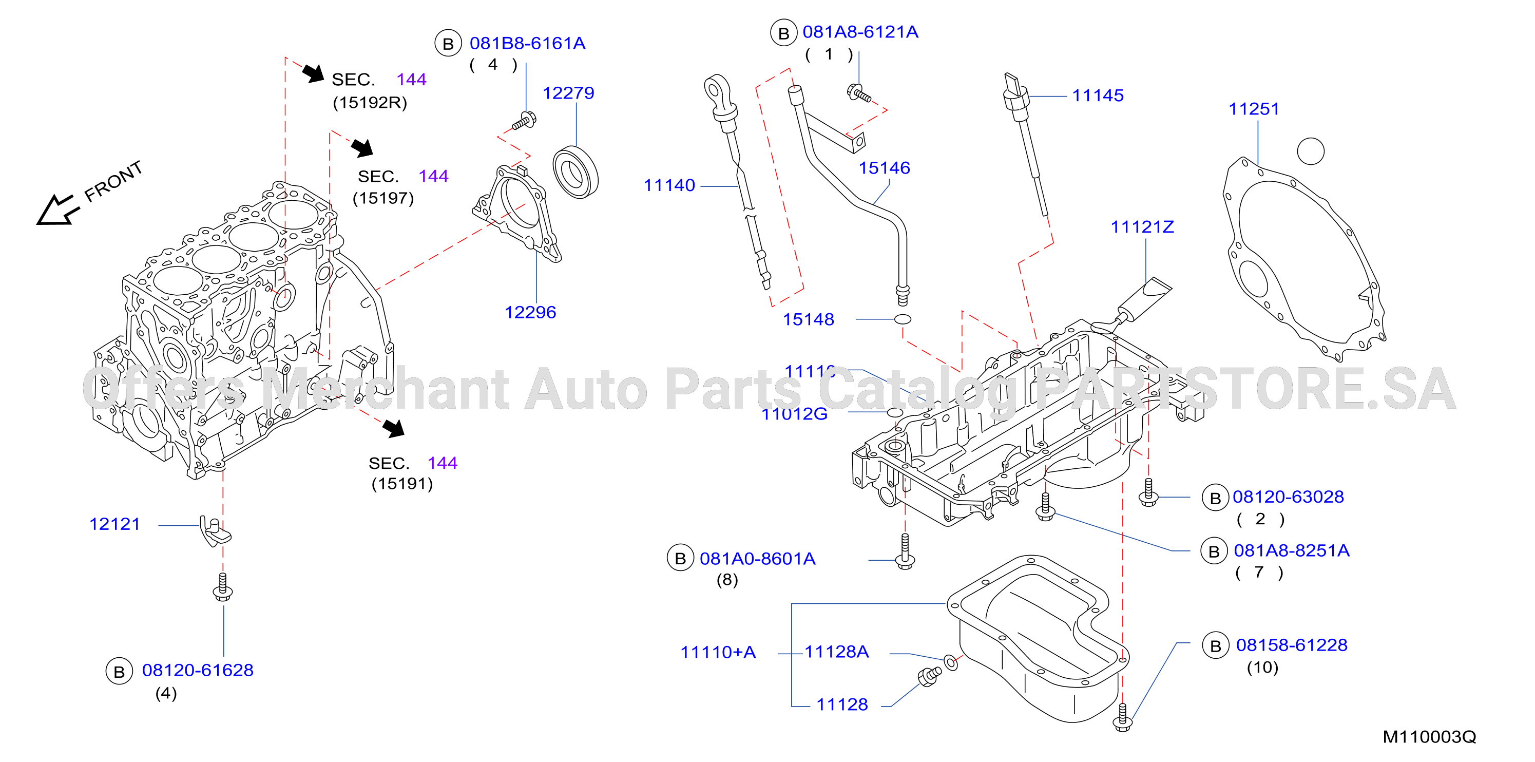 Cylinder Block Oil Pan Assembly