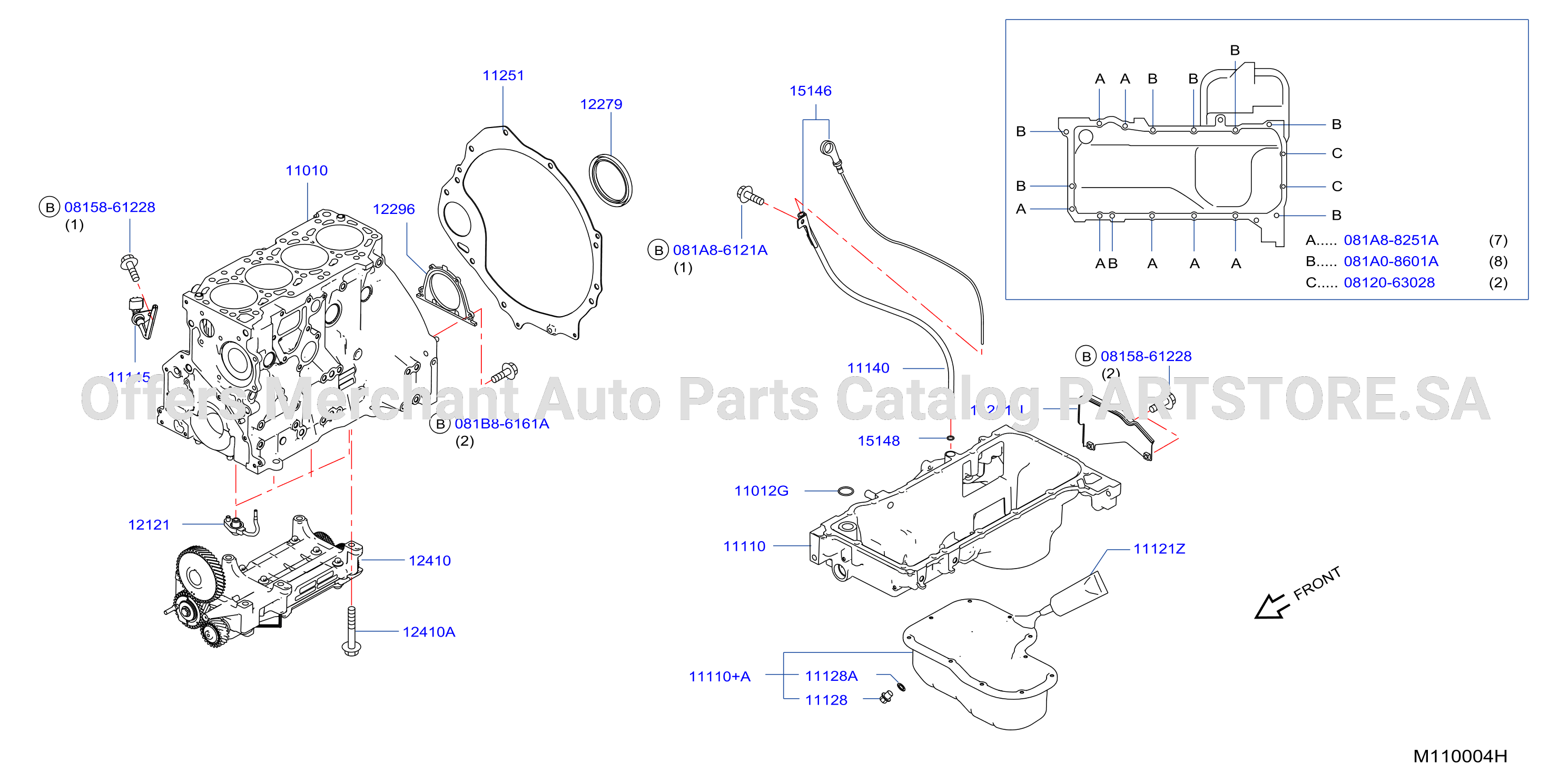Cylinder Block Oil Pan Assembly