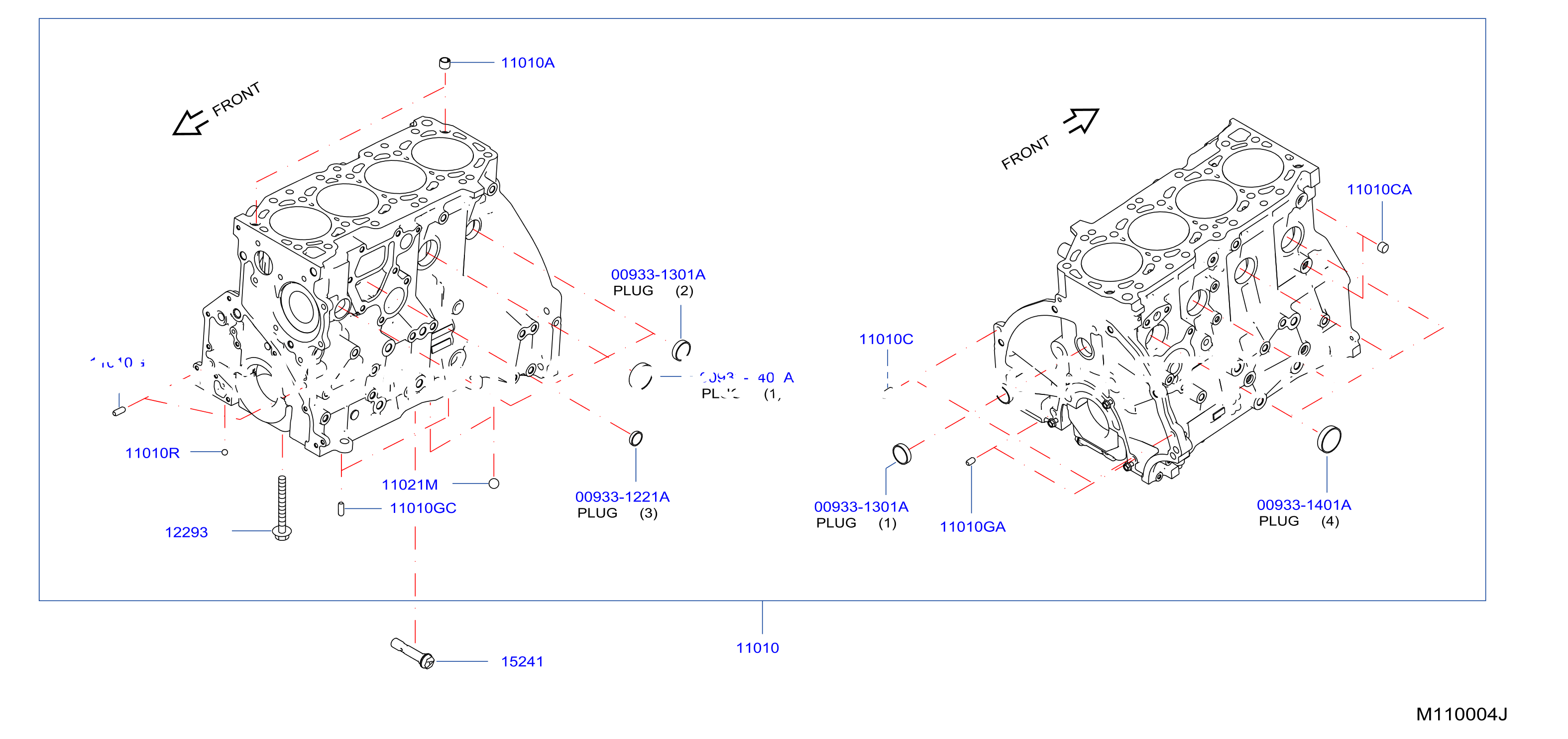 Cylinder Block Oil Pan Component Parts