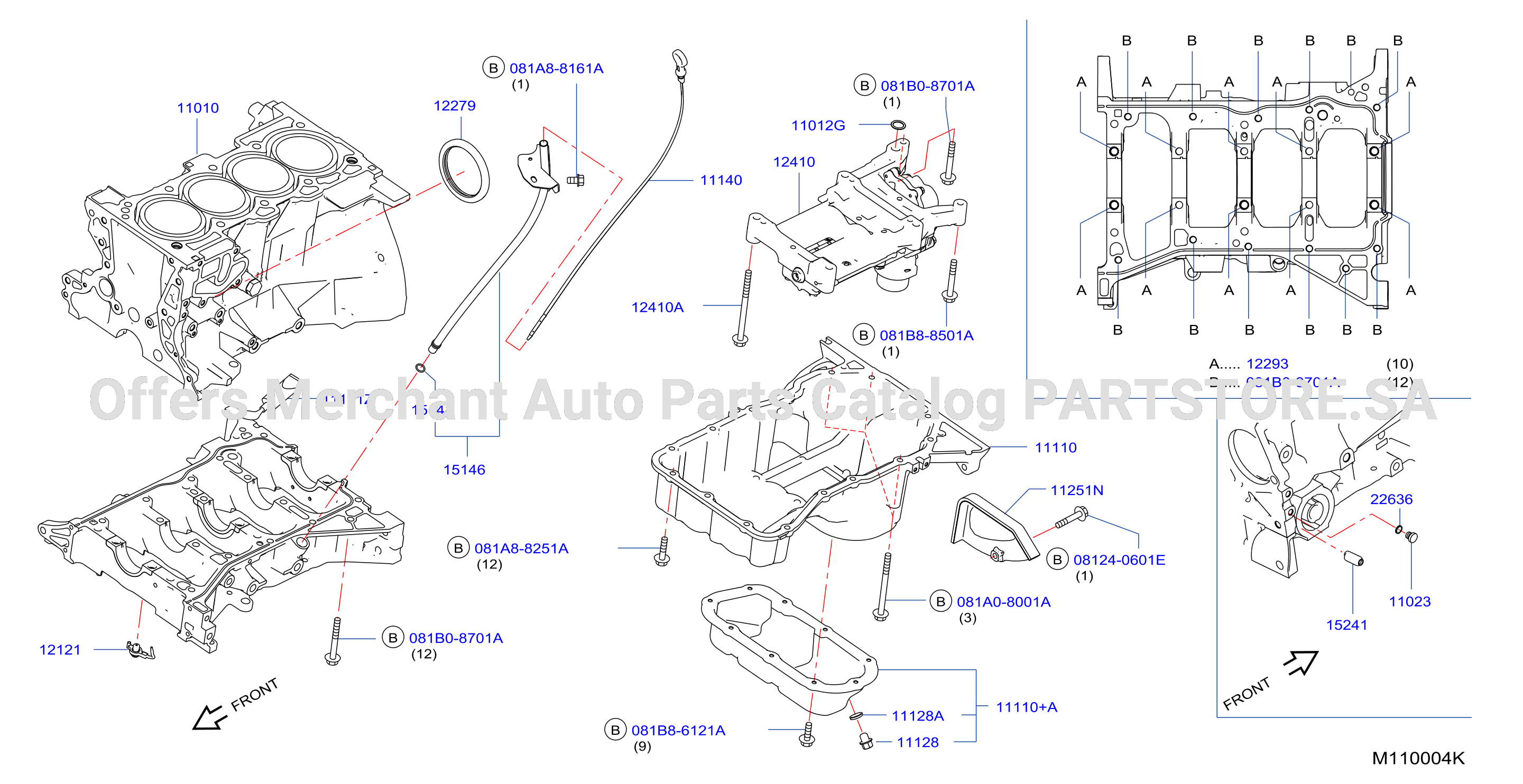 Cylinder Block Oil Pan Assembly