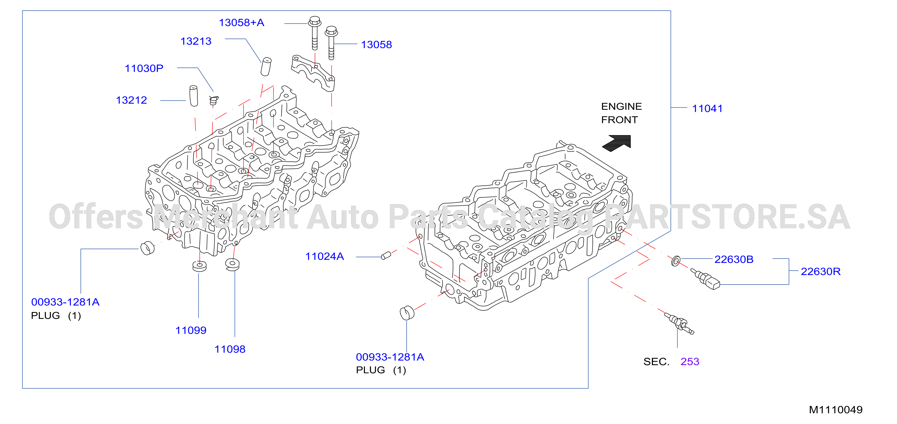 Cylinder Head Rocker Cover Component Parts