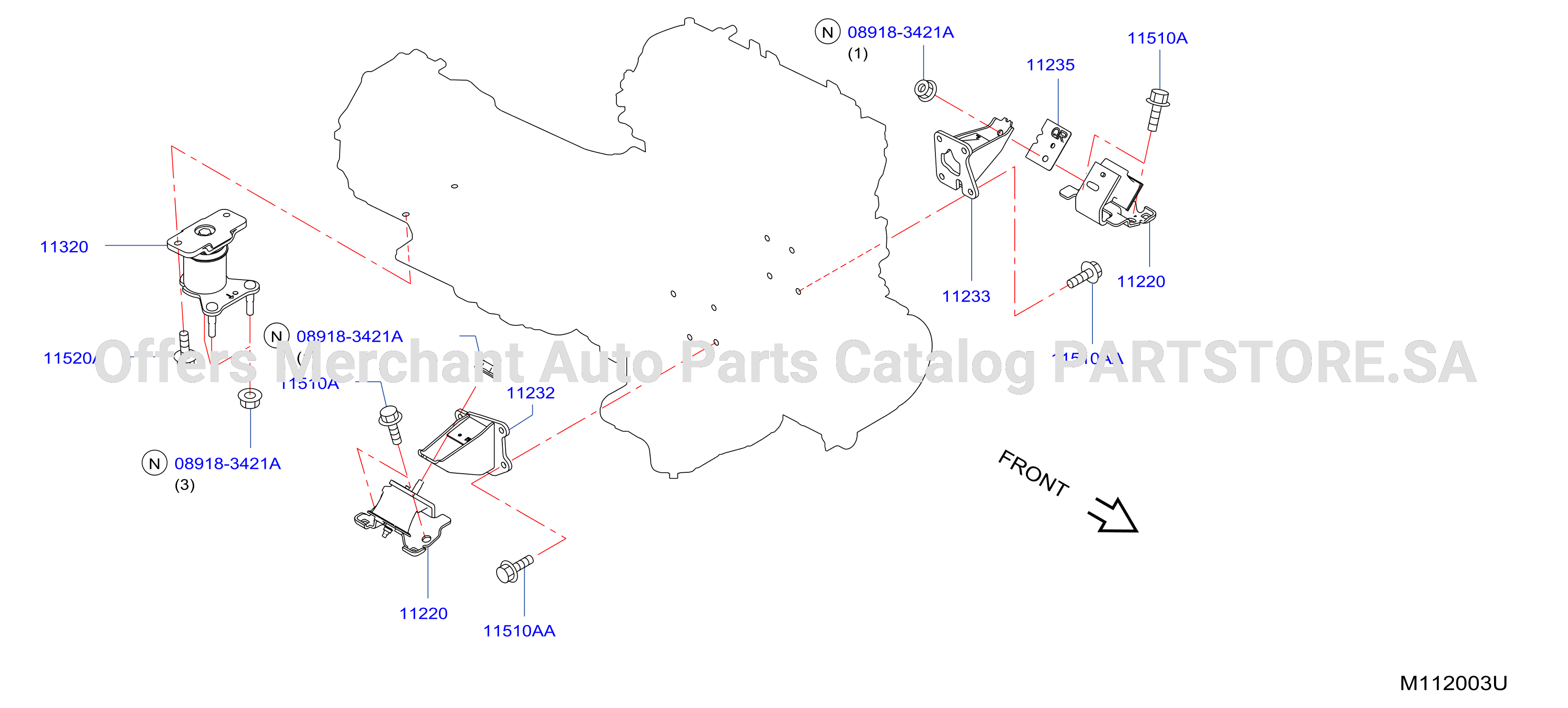 Engine Transmission Mounting 2Wd