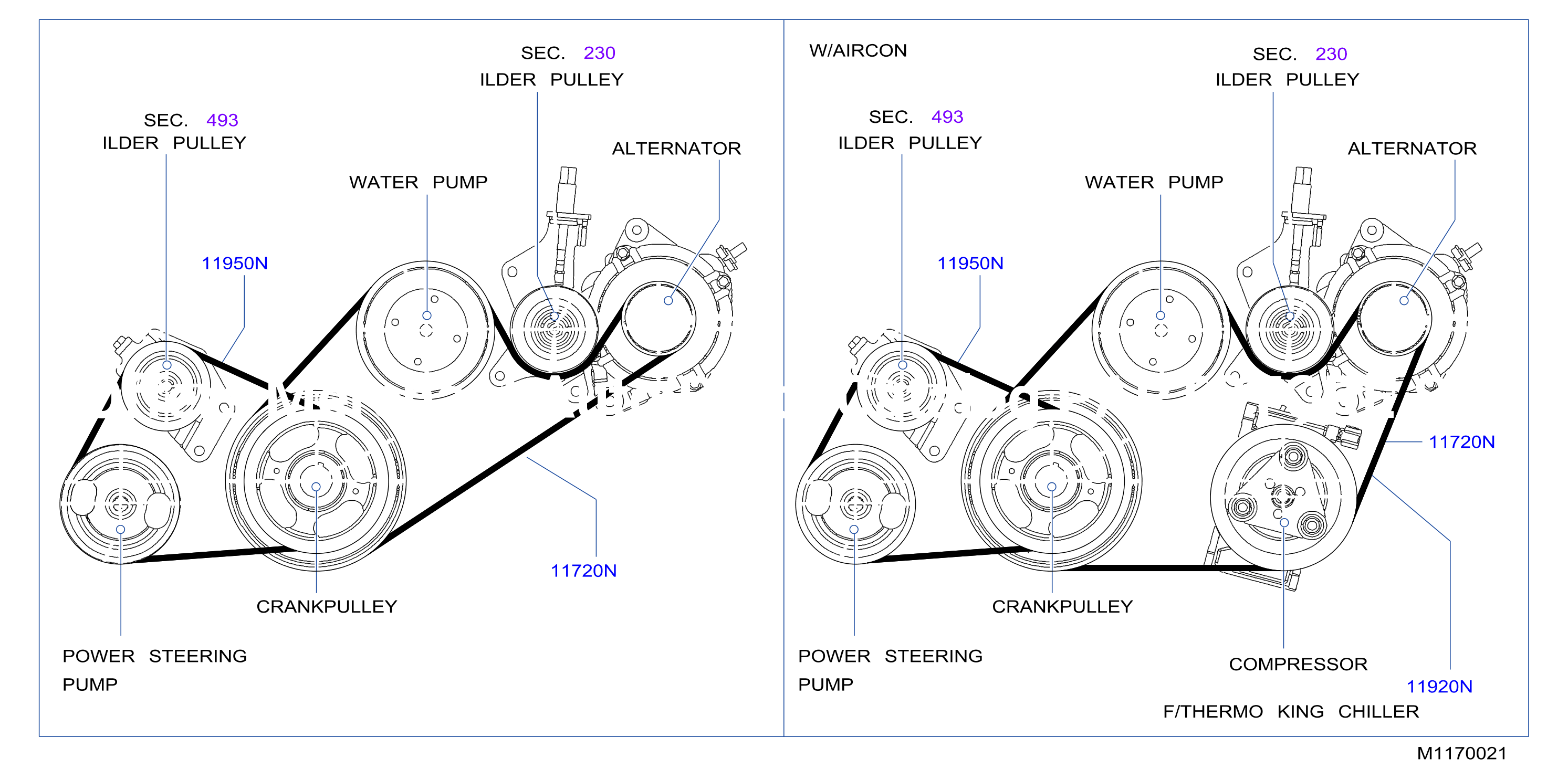 Fan Compressor Power Steering Belt