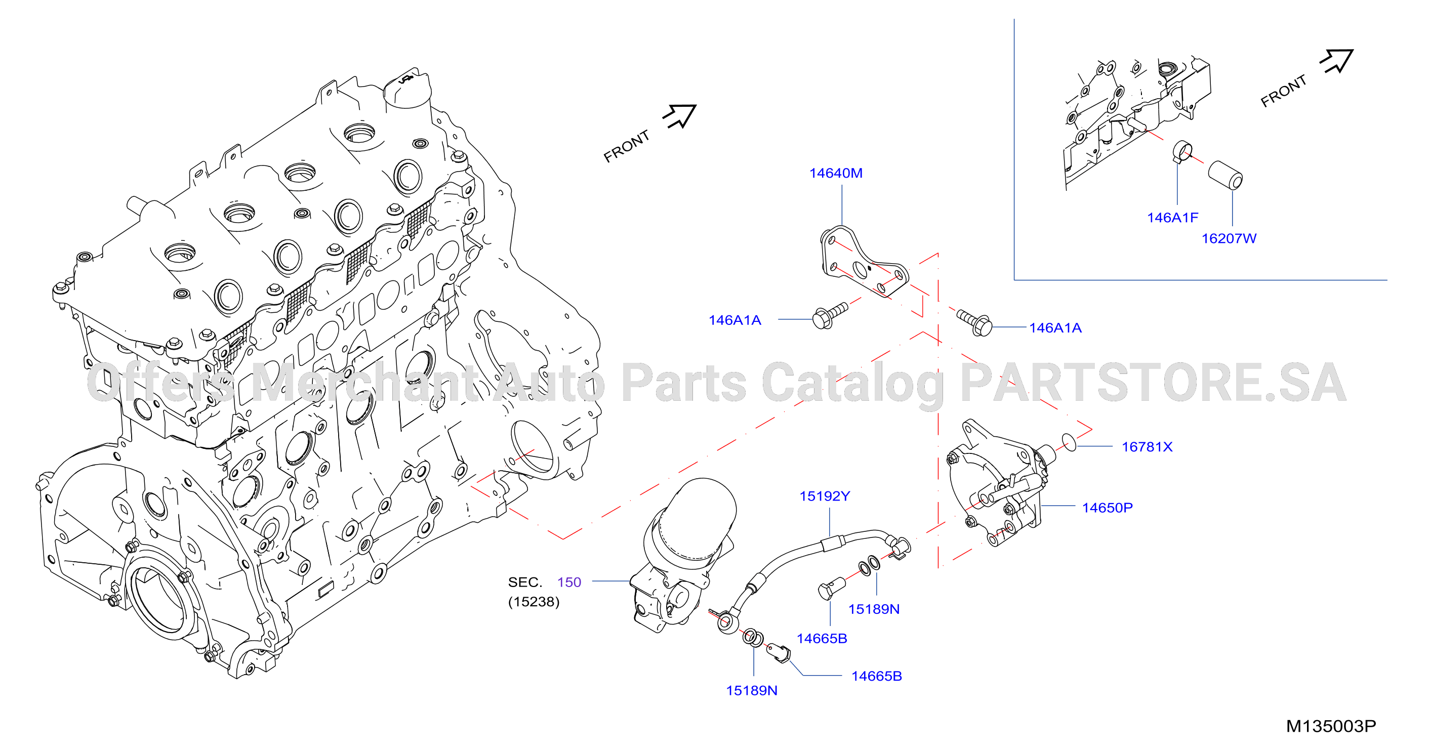 Front Cover Vacuum Pump Fitting Vaccum Pump
