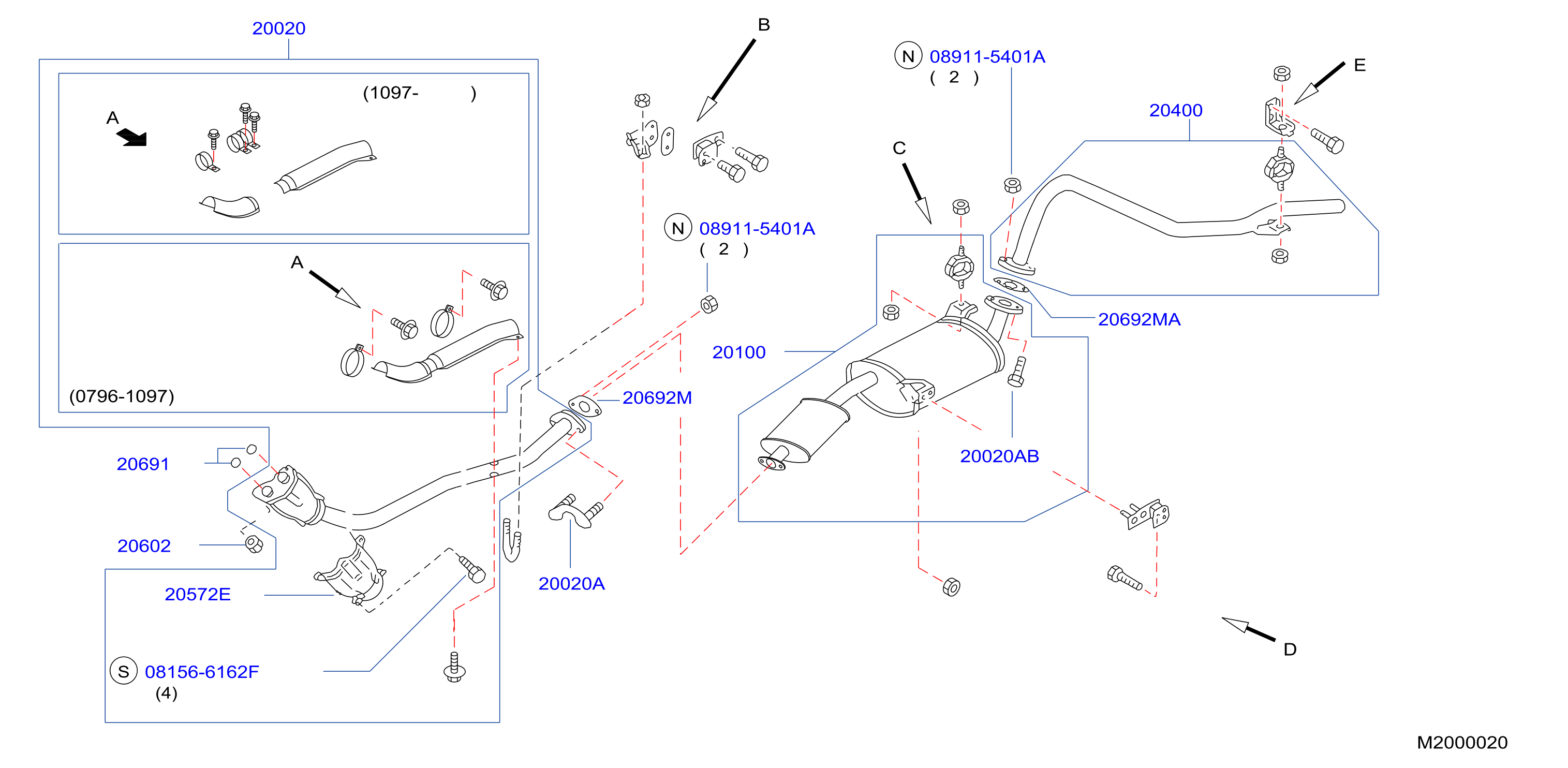 Exhaust Tube Muffler Assembly