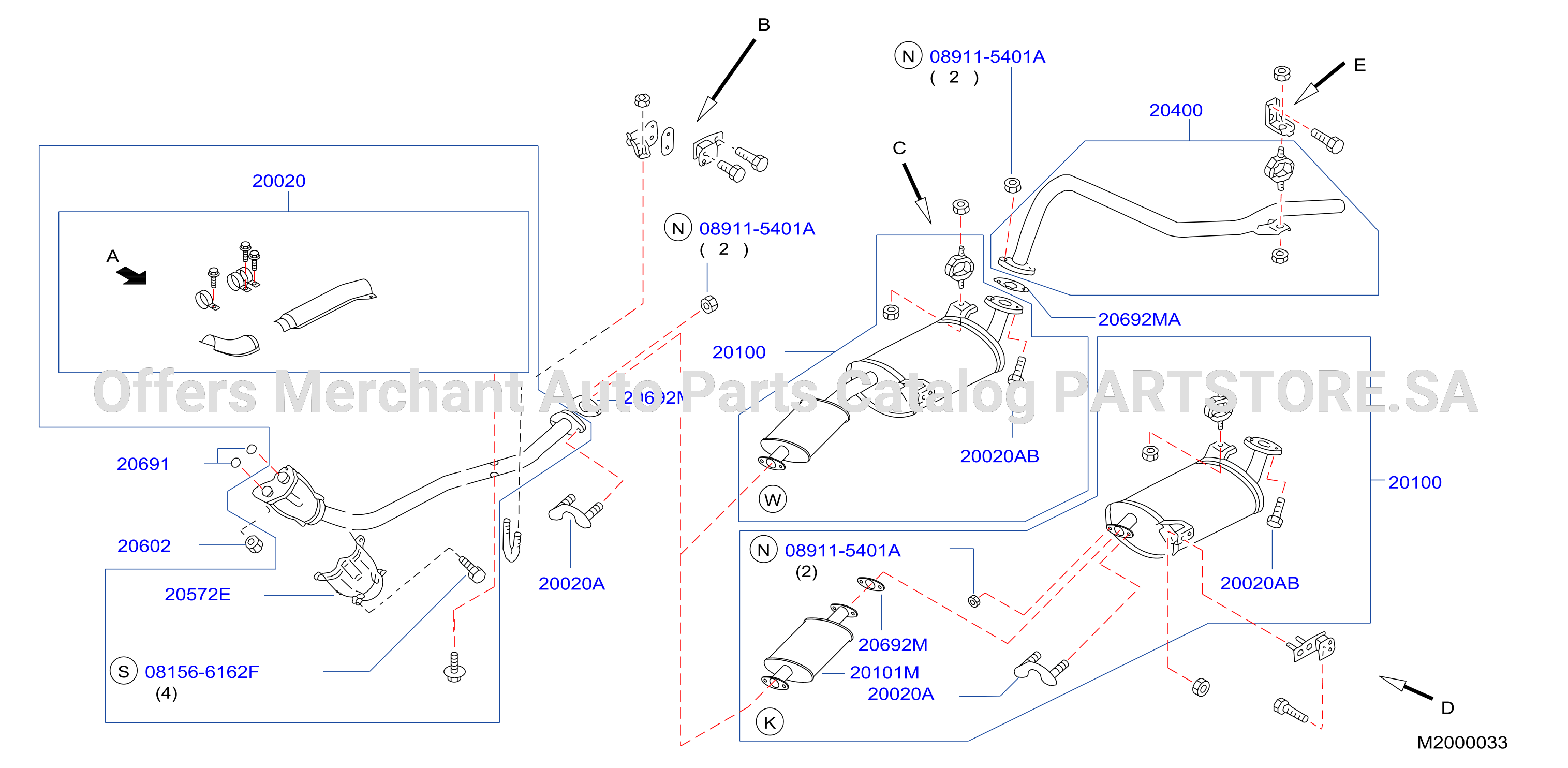 Exhaust Tube Muffler Assembly