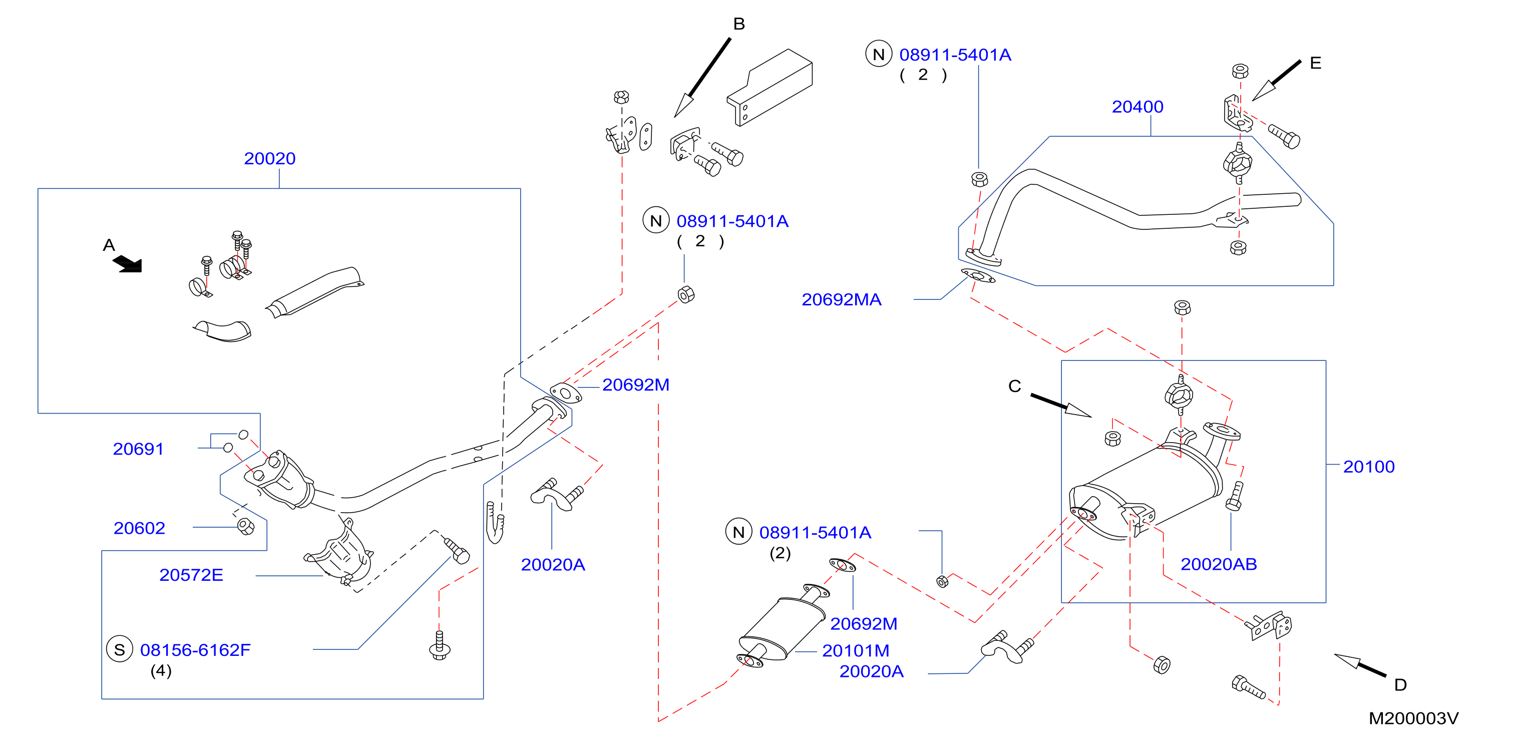 Exhaust Tube Muffler Assembly