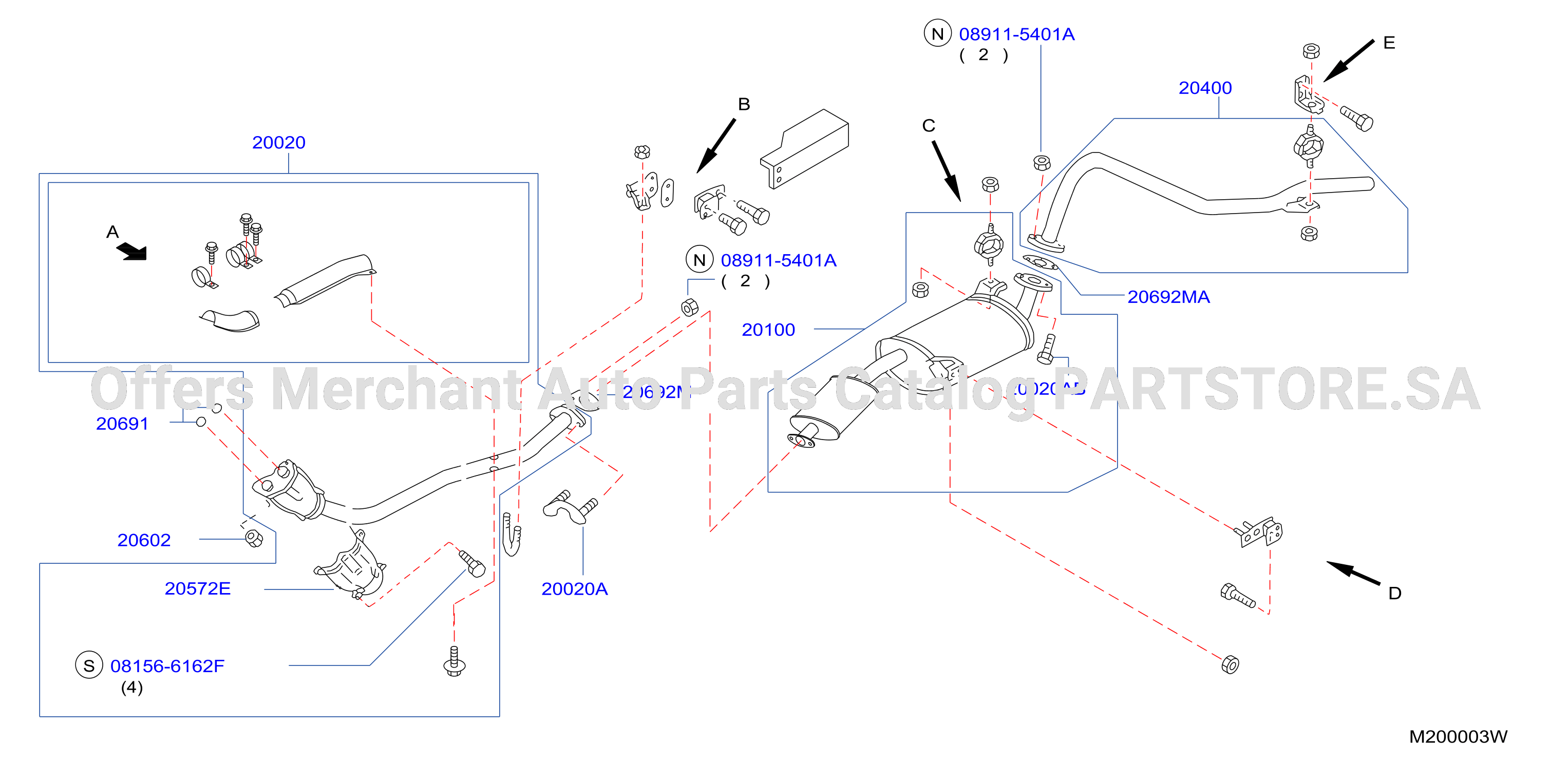 Exhaust Tube Muffler Assembly