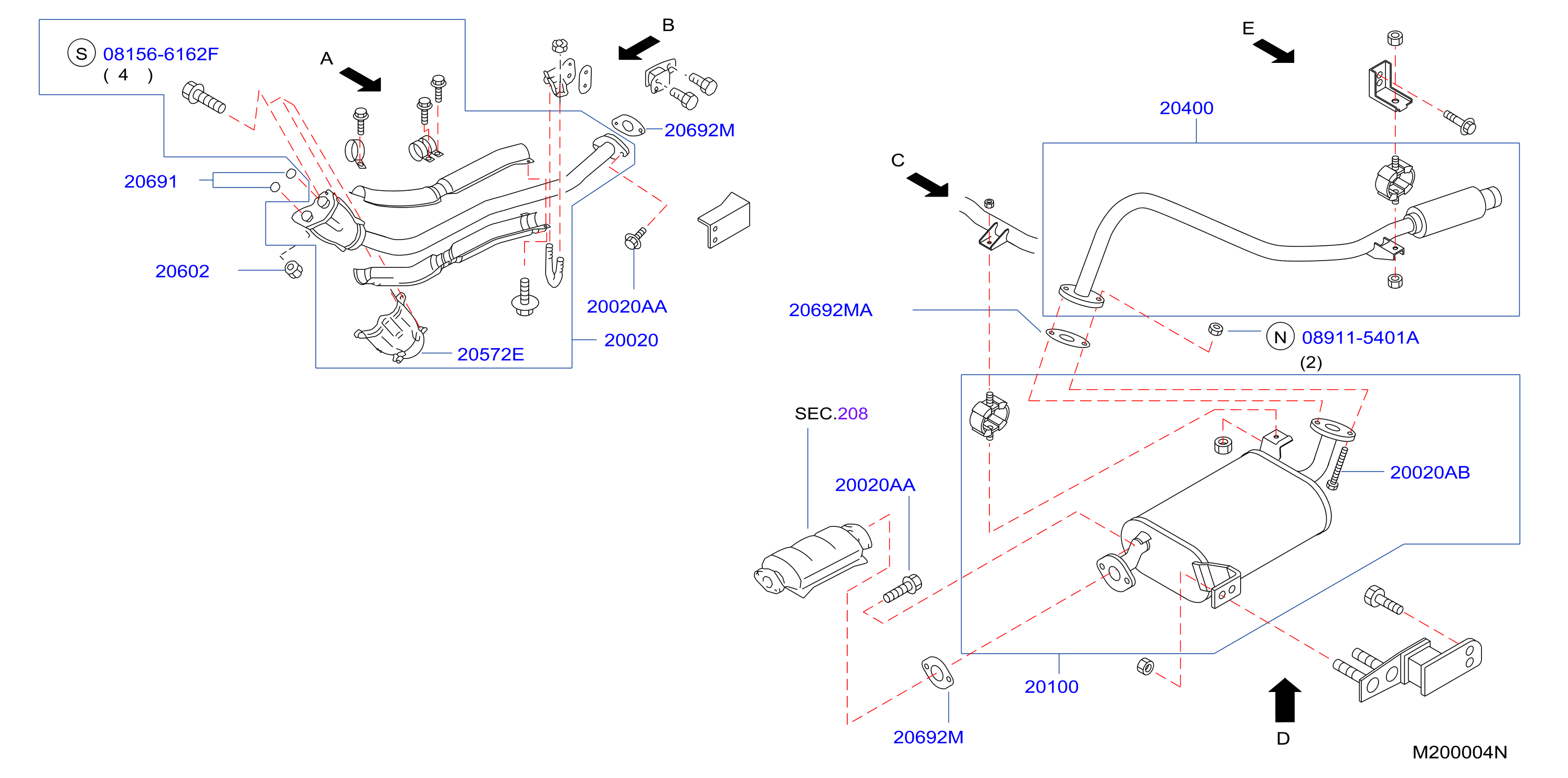 Exhaust Tube Muffler Assembly
