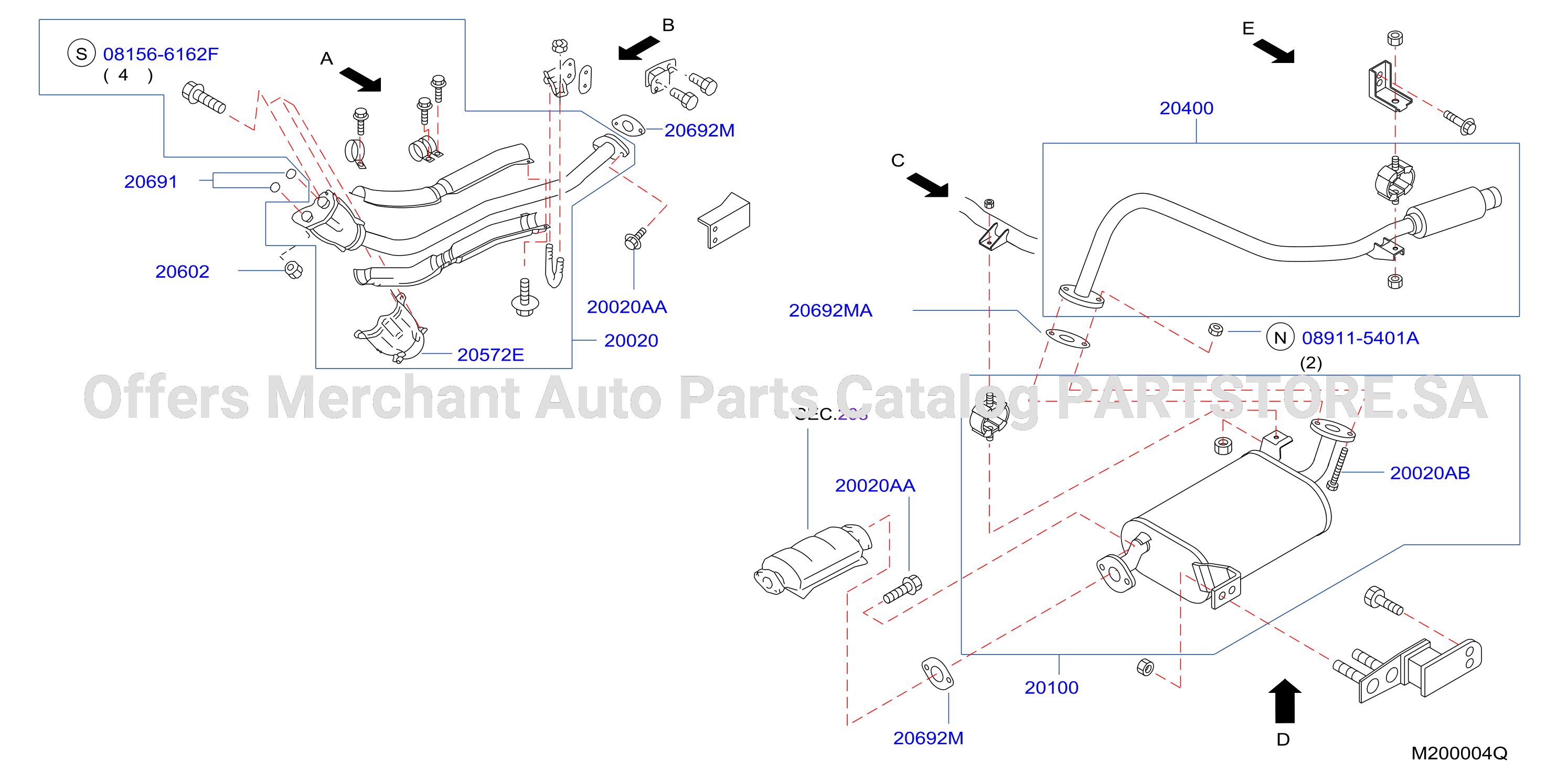 Exhaust Tube Muffler Assembly