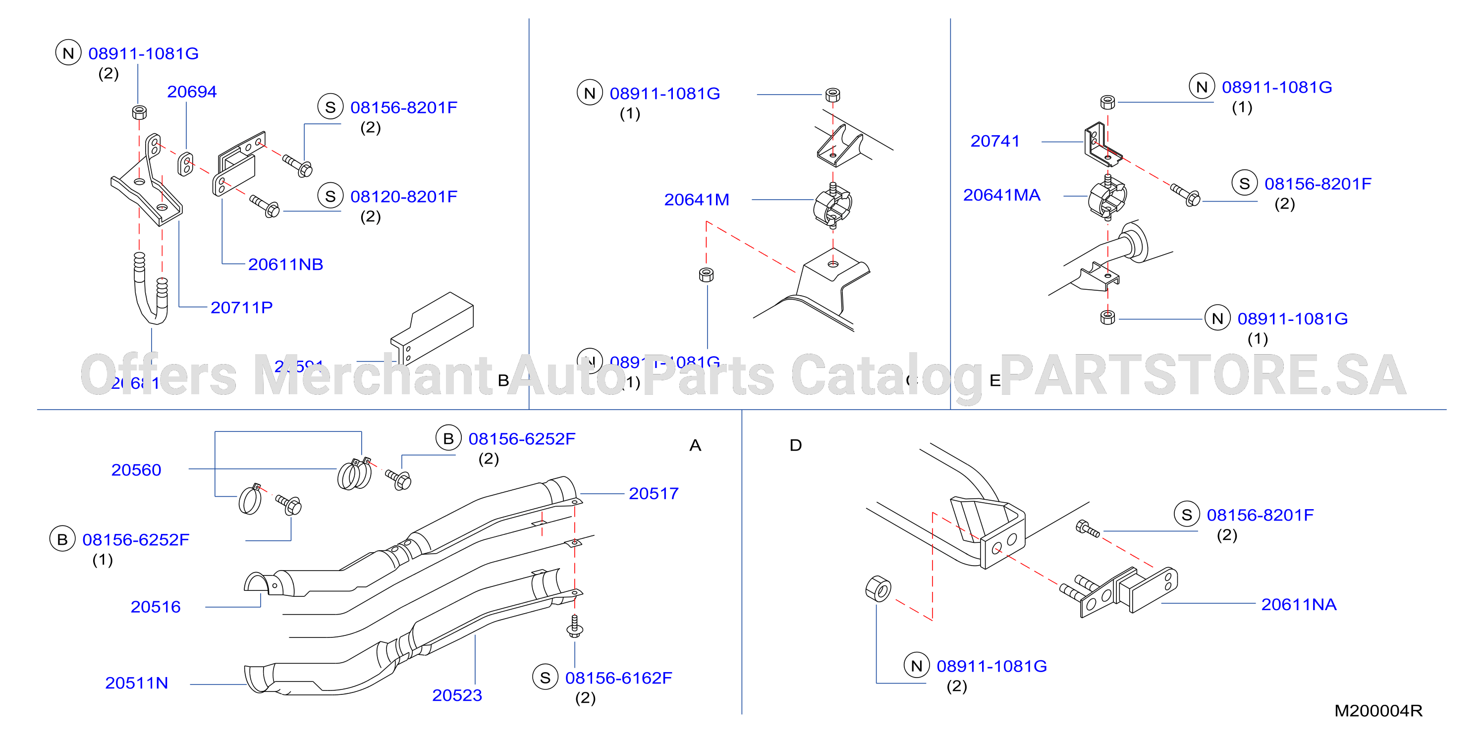 Exhaust Tube Muffler Fitting Parts