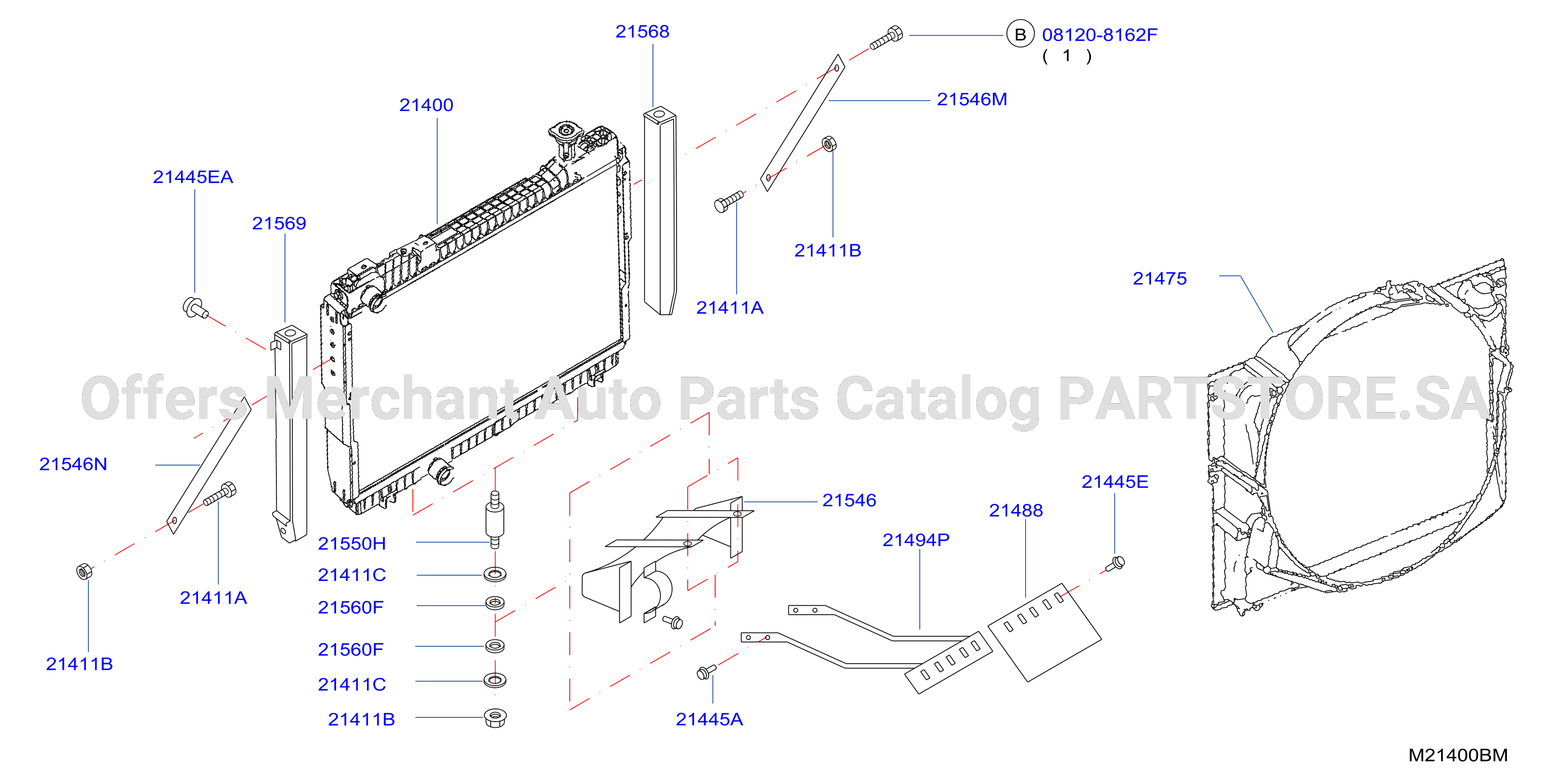 Radiator Shroud Inverter Cooling Fitting Parts 1