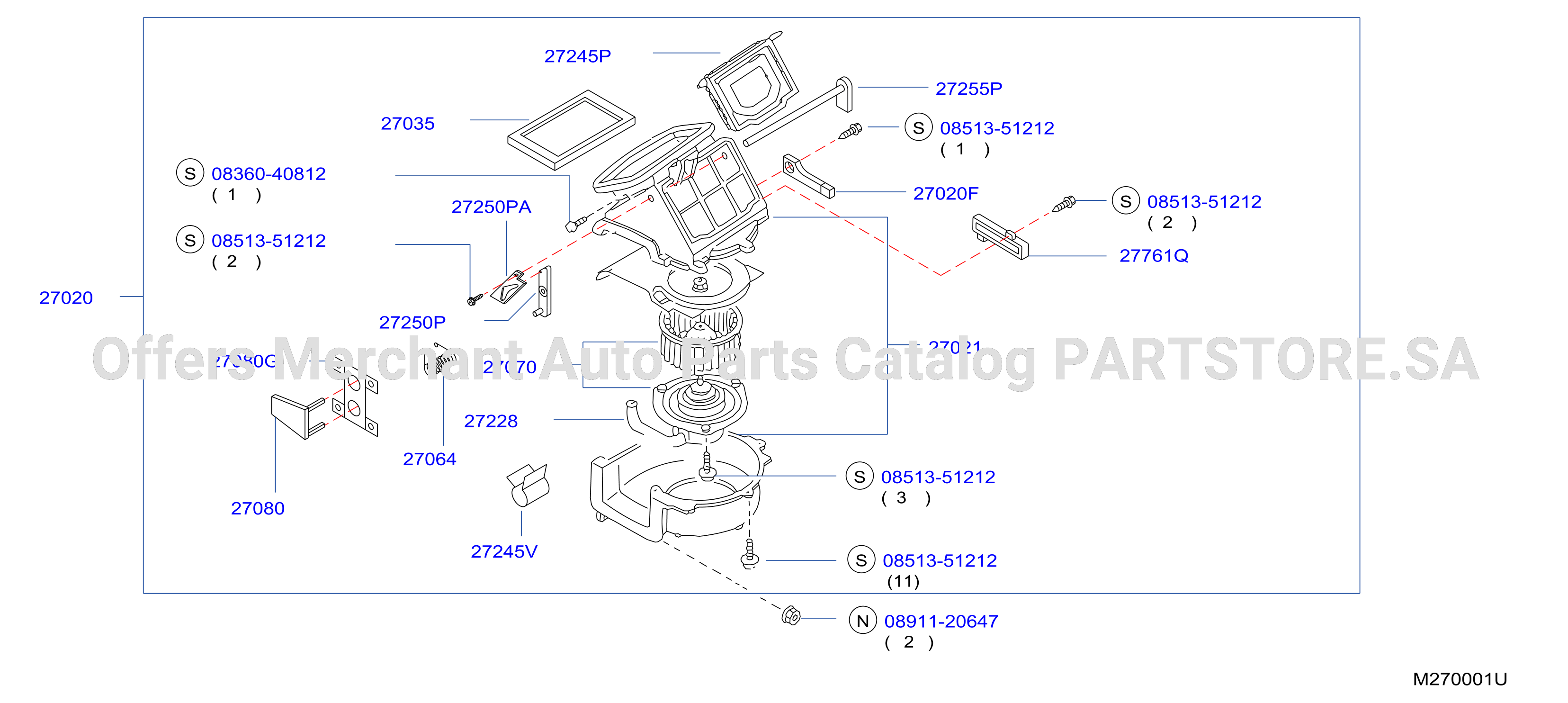 Heater Blower Unit 0796 Blower Unit
