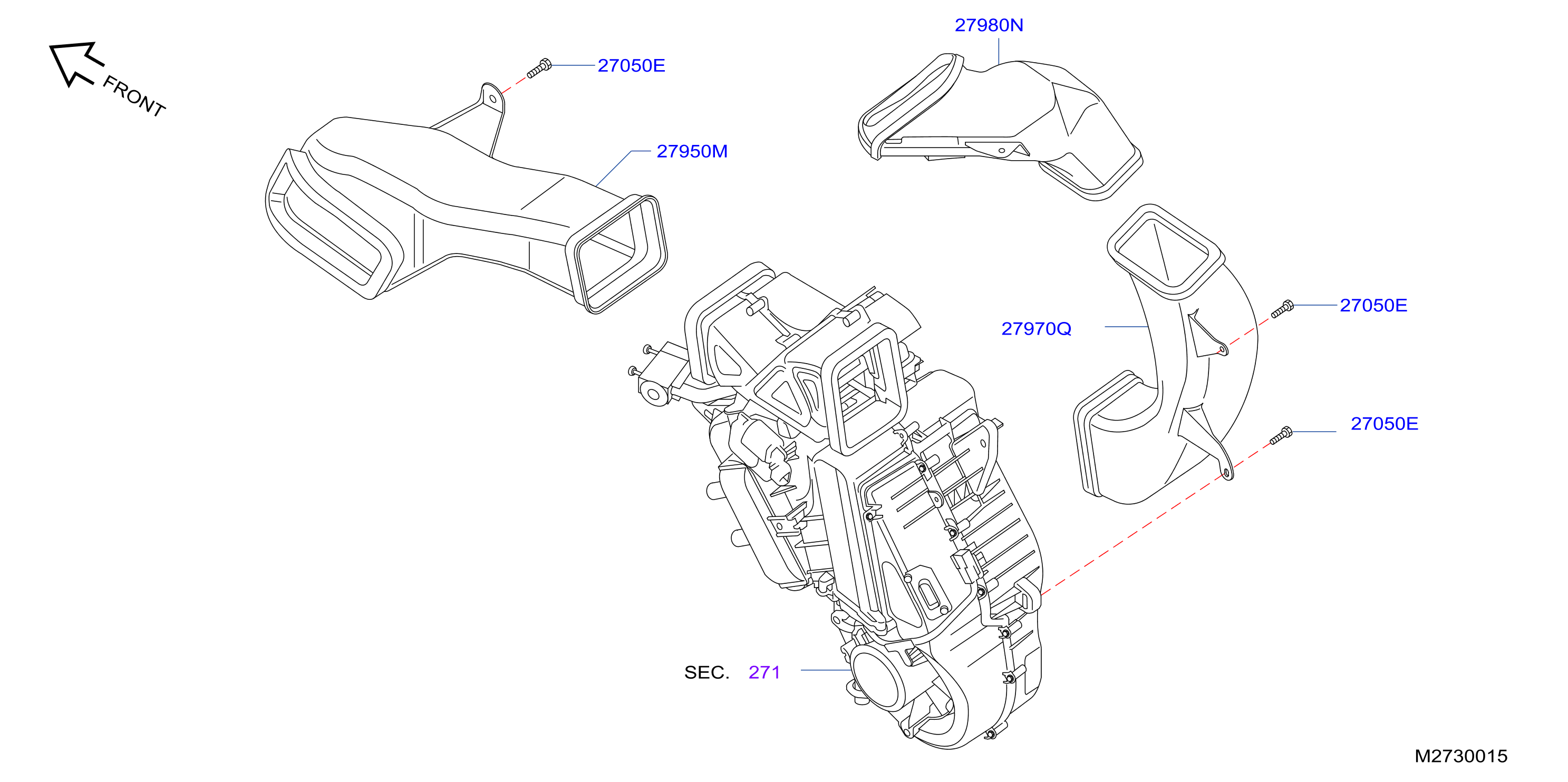 Nozzle Duct Rear Heater Duct