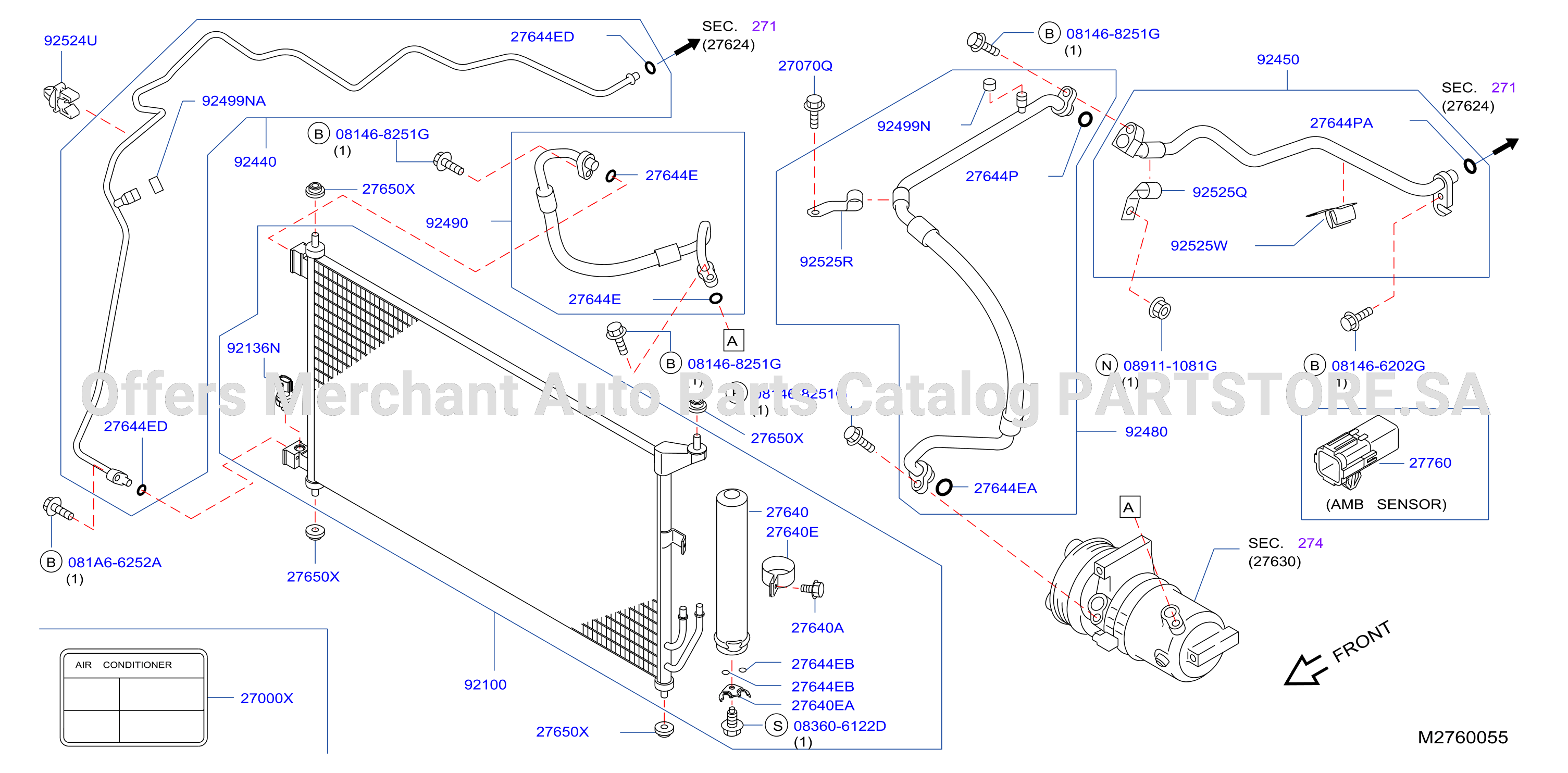 Condenser Liquid Tank Piping Front Piping