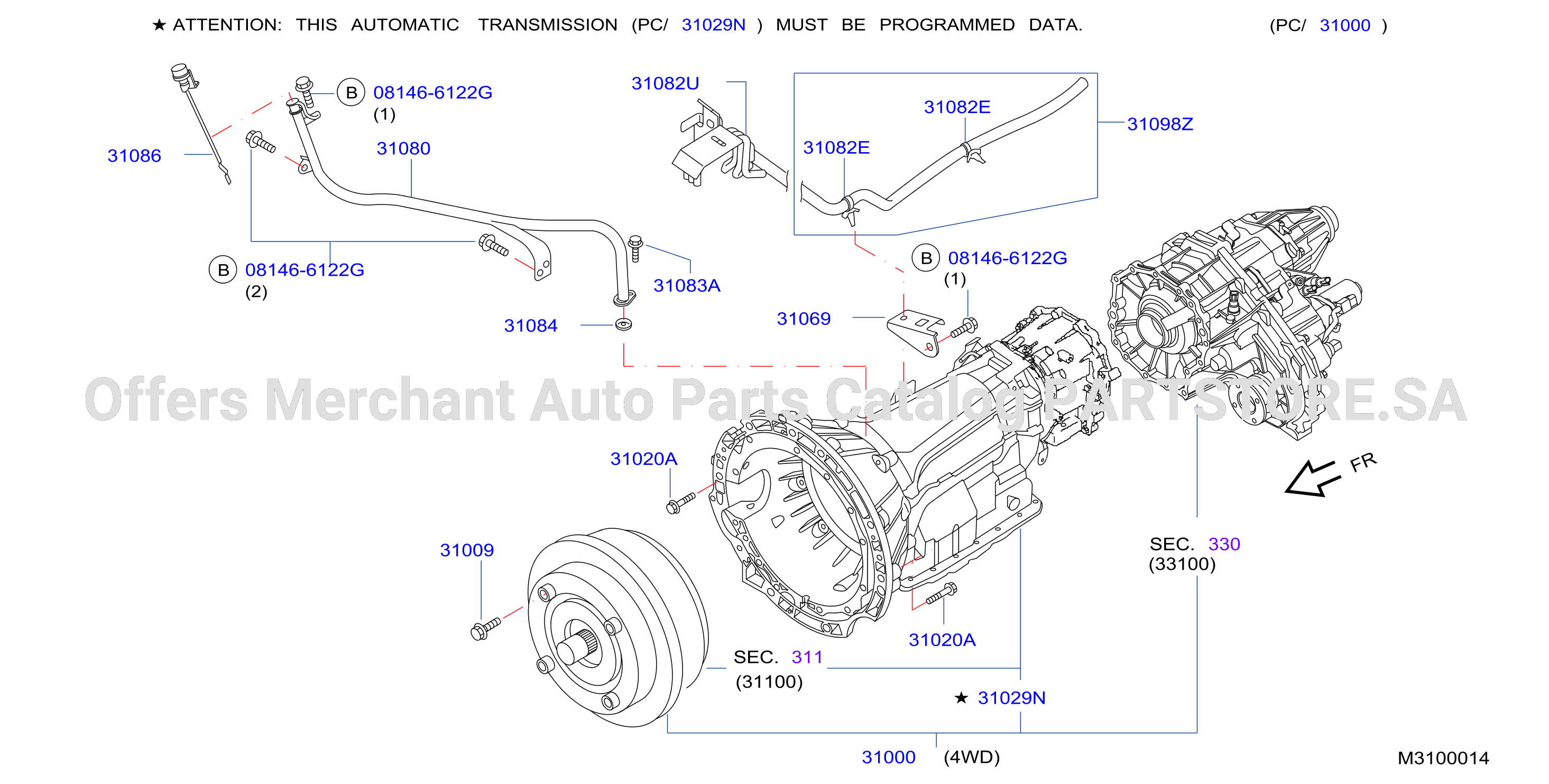 Auto Transmission Transaxle Fitting Assembly Fitting Parts