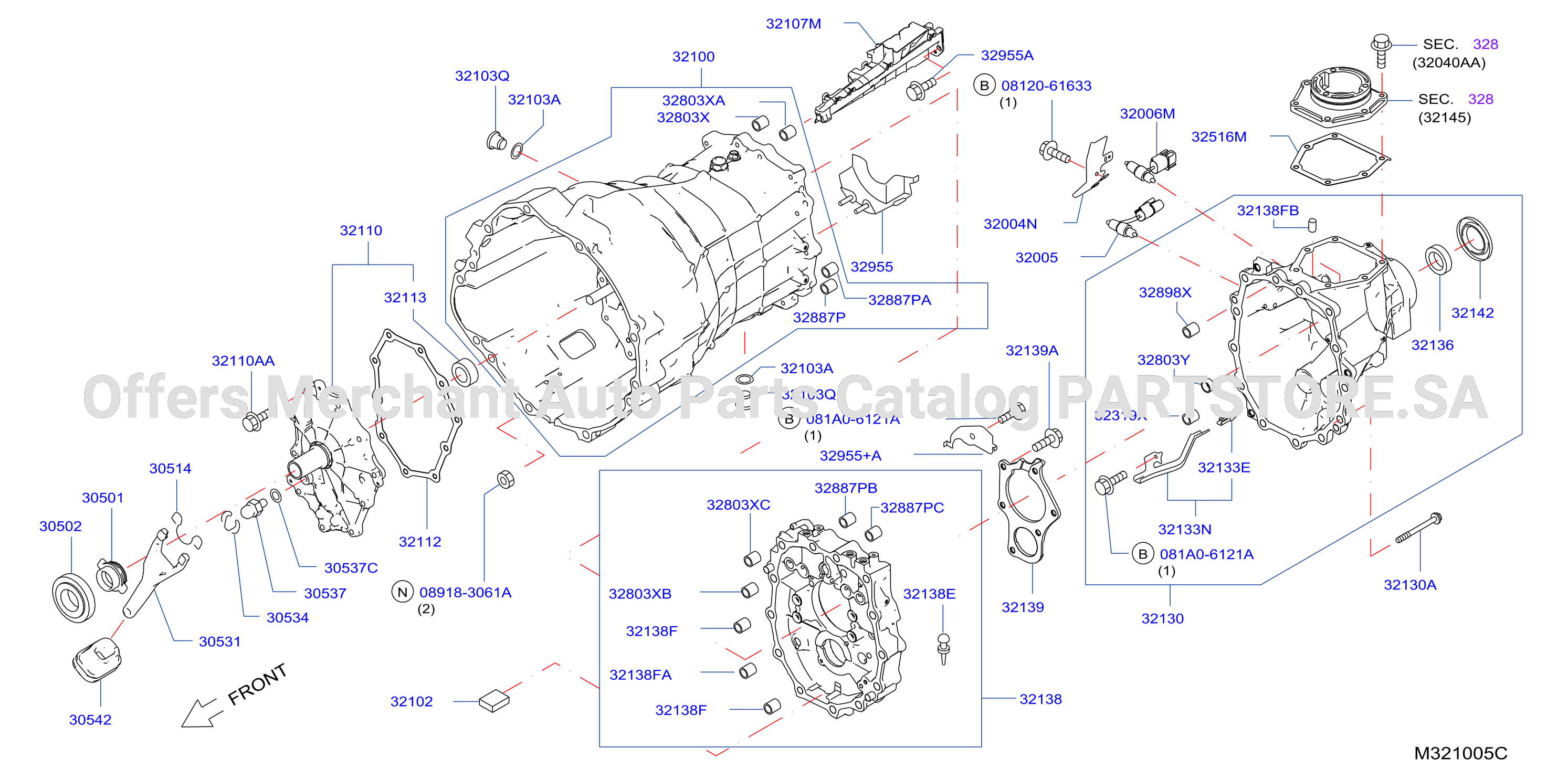 Transmission Case Clutch Release 2Wd Qr25De 6Mt