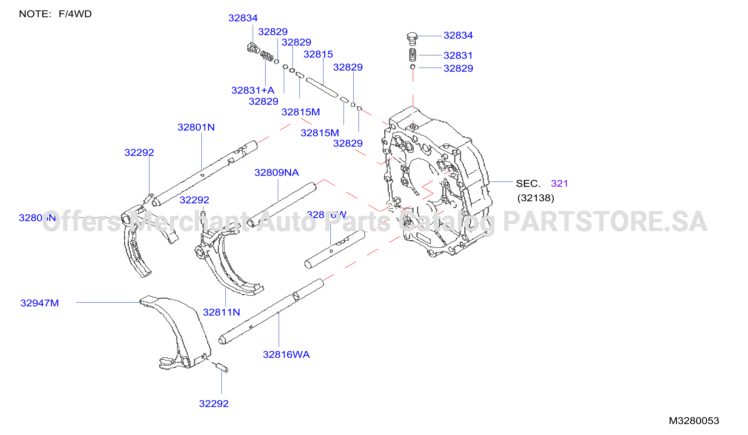 Transmission Shift Control 6Mt Striking Rod Shift Fork