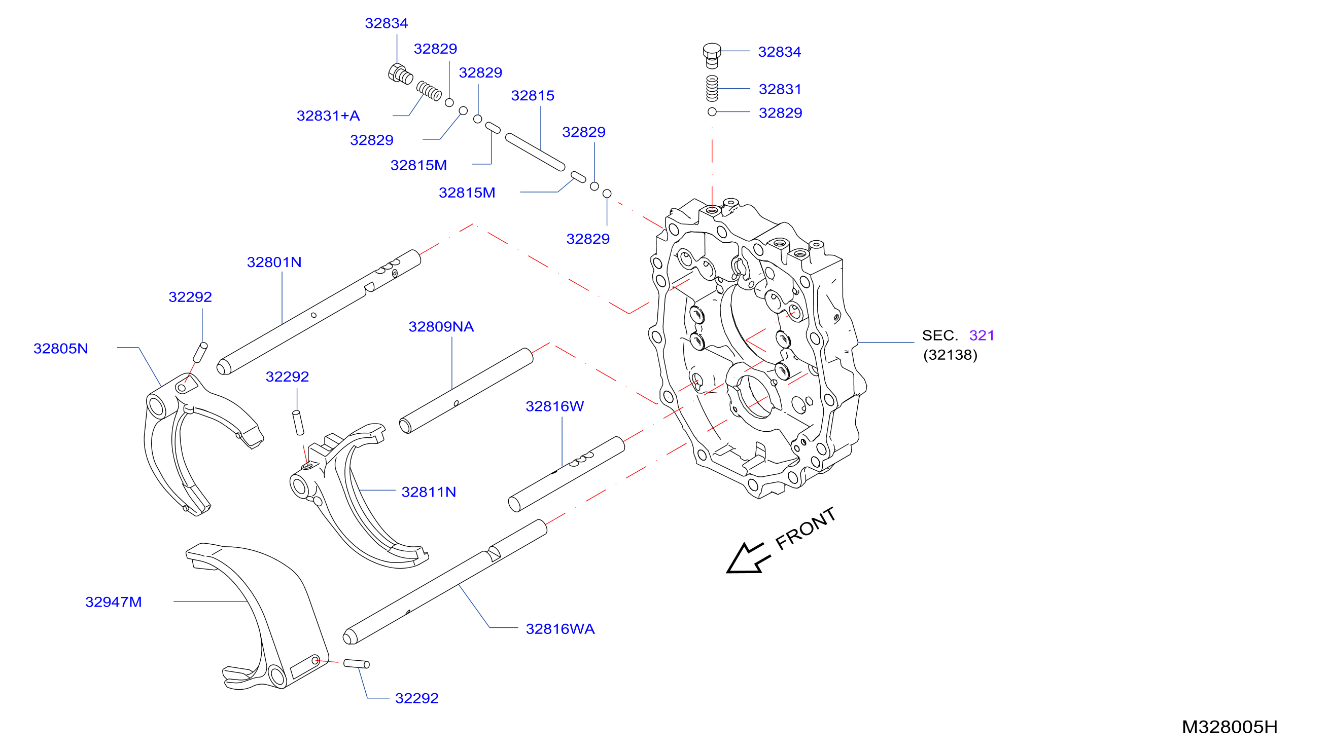 Transmission Shift Control 6Mt Striking Rod Shift Fork
