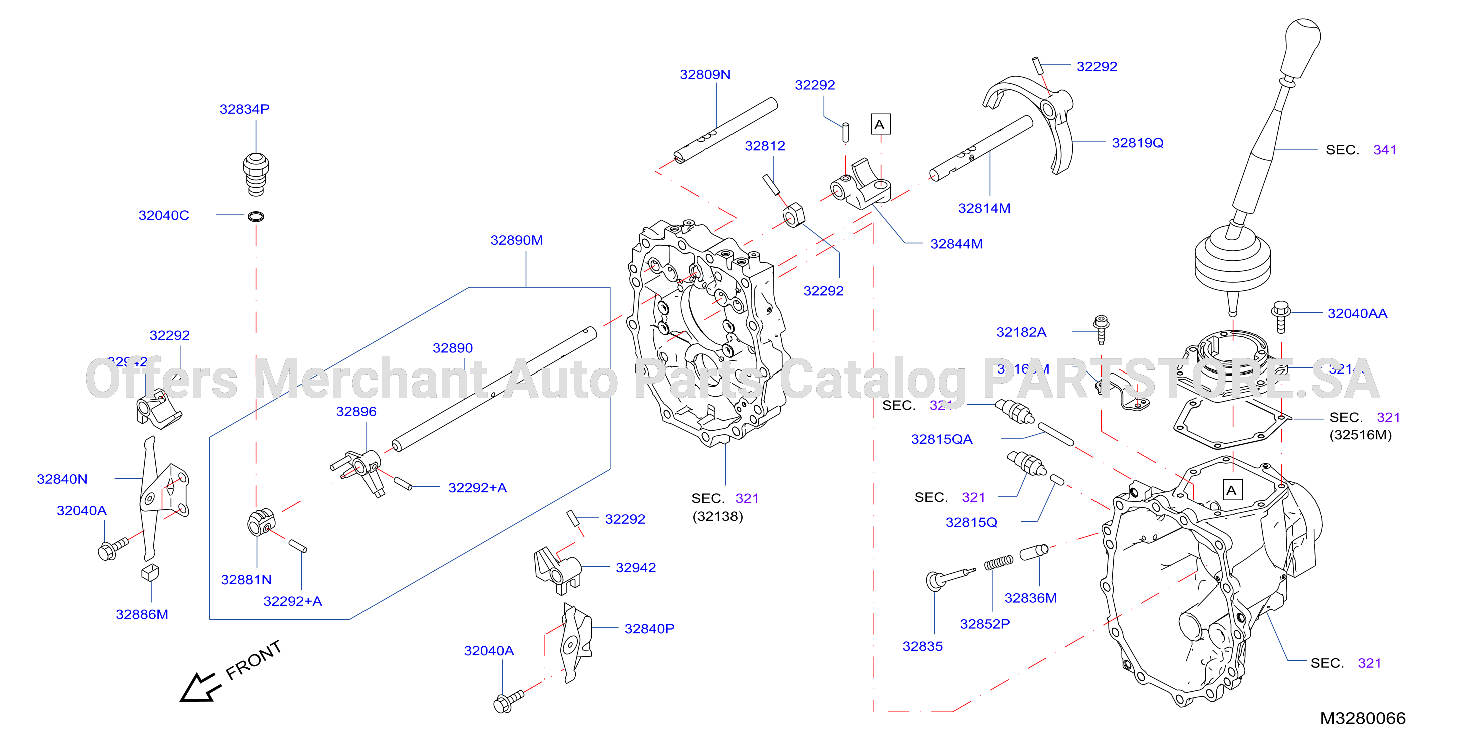 Transmission Shift Control 6Mt Housing Checking Assy