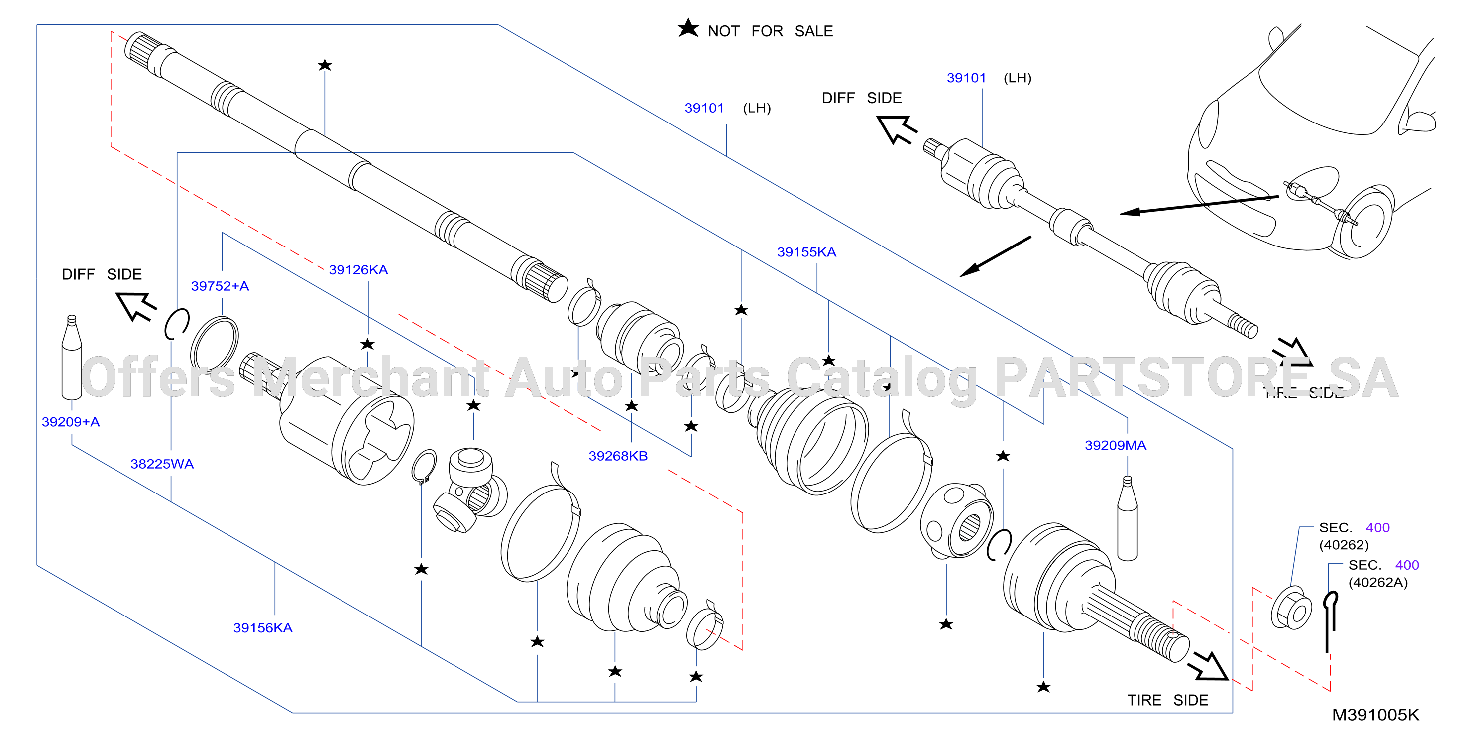 Front Drive Shaft Lh Side W / Dynamic Damper Kit Hr09Det