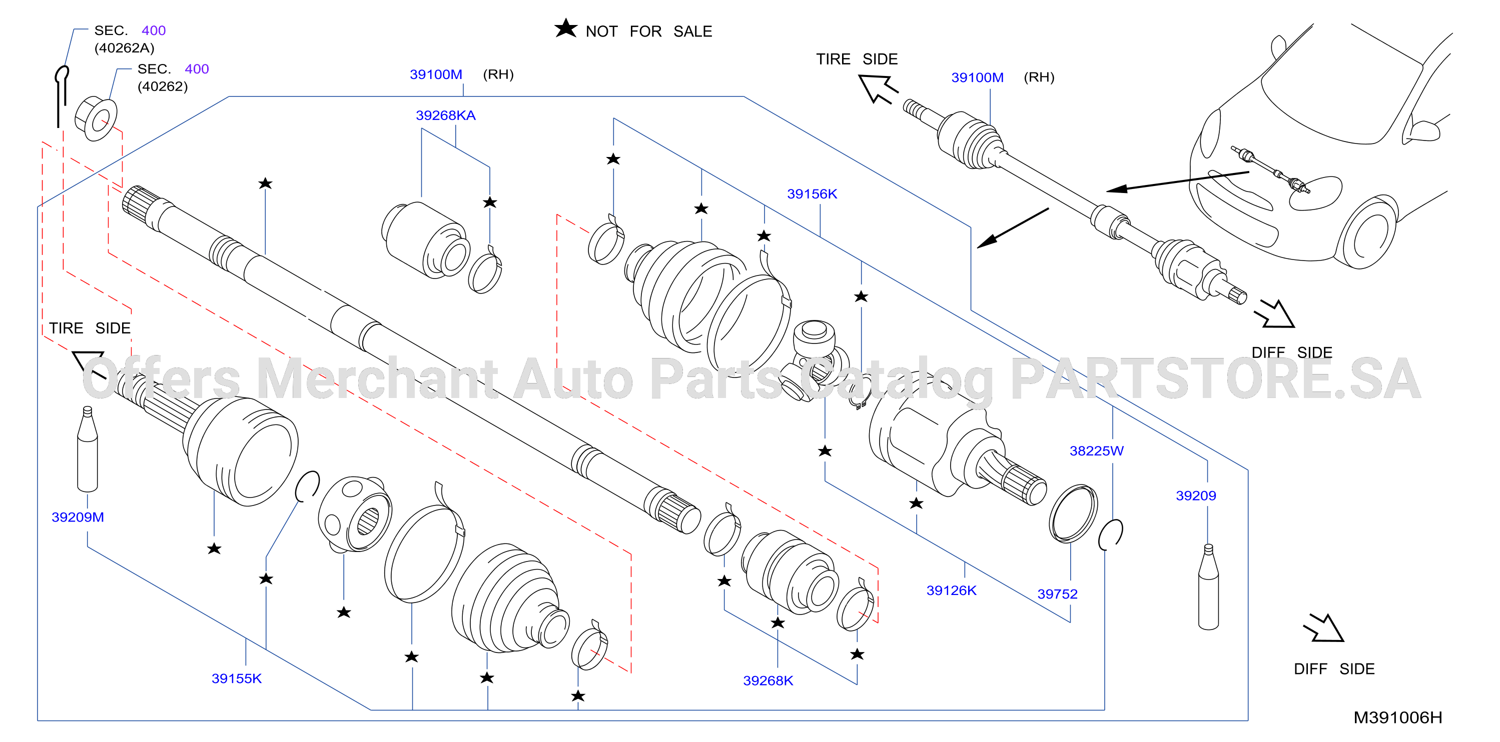 Front Drive Shaft Rh Side W / Dynamic Damper Kit Hr10Det