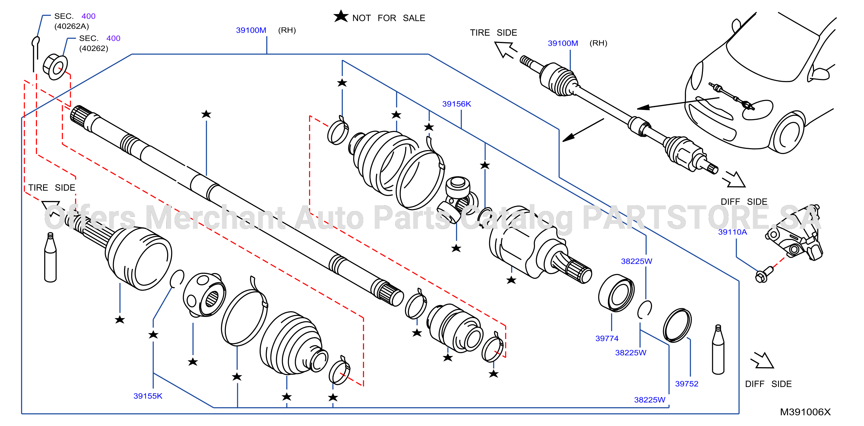 Front Drive Shaft Rh Side W / Dynamic Damer Kit Hr09Det